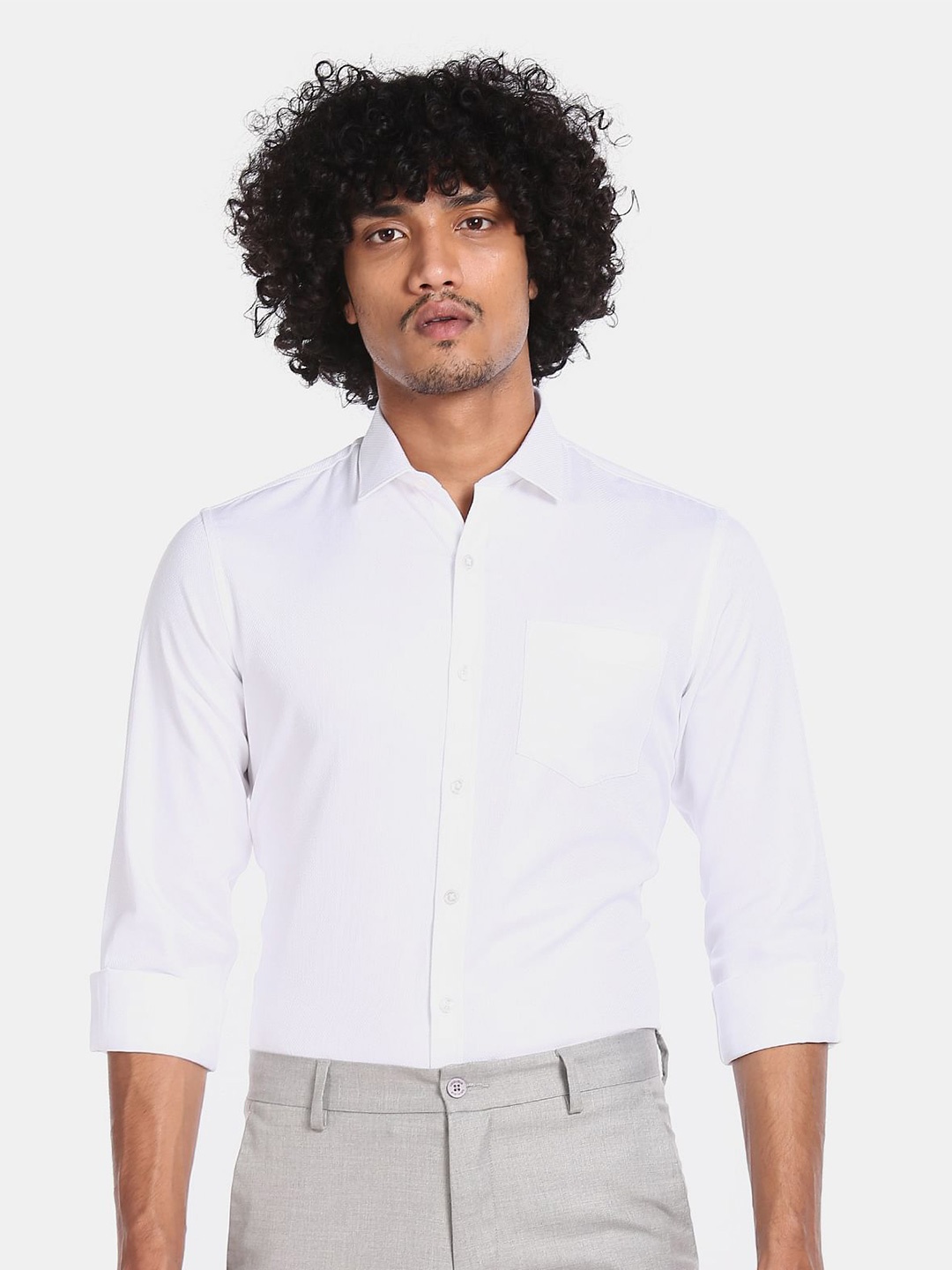 

Excalibur Men White Casual Shirt