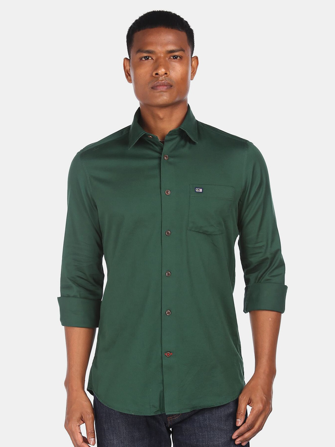 

Arrow Sport Men Green Casual Shirt