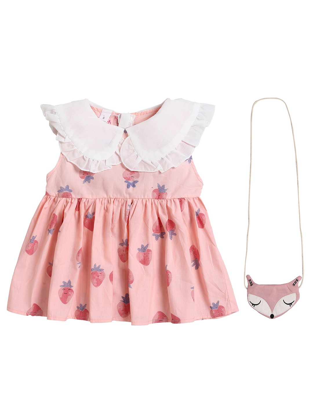 

Hopscotch Girls Pink Floral Print Peter Pan Collar Top