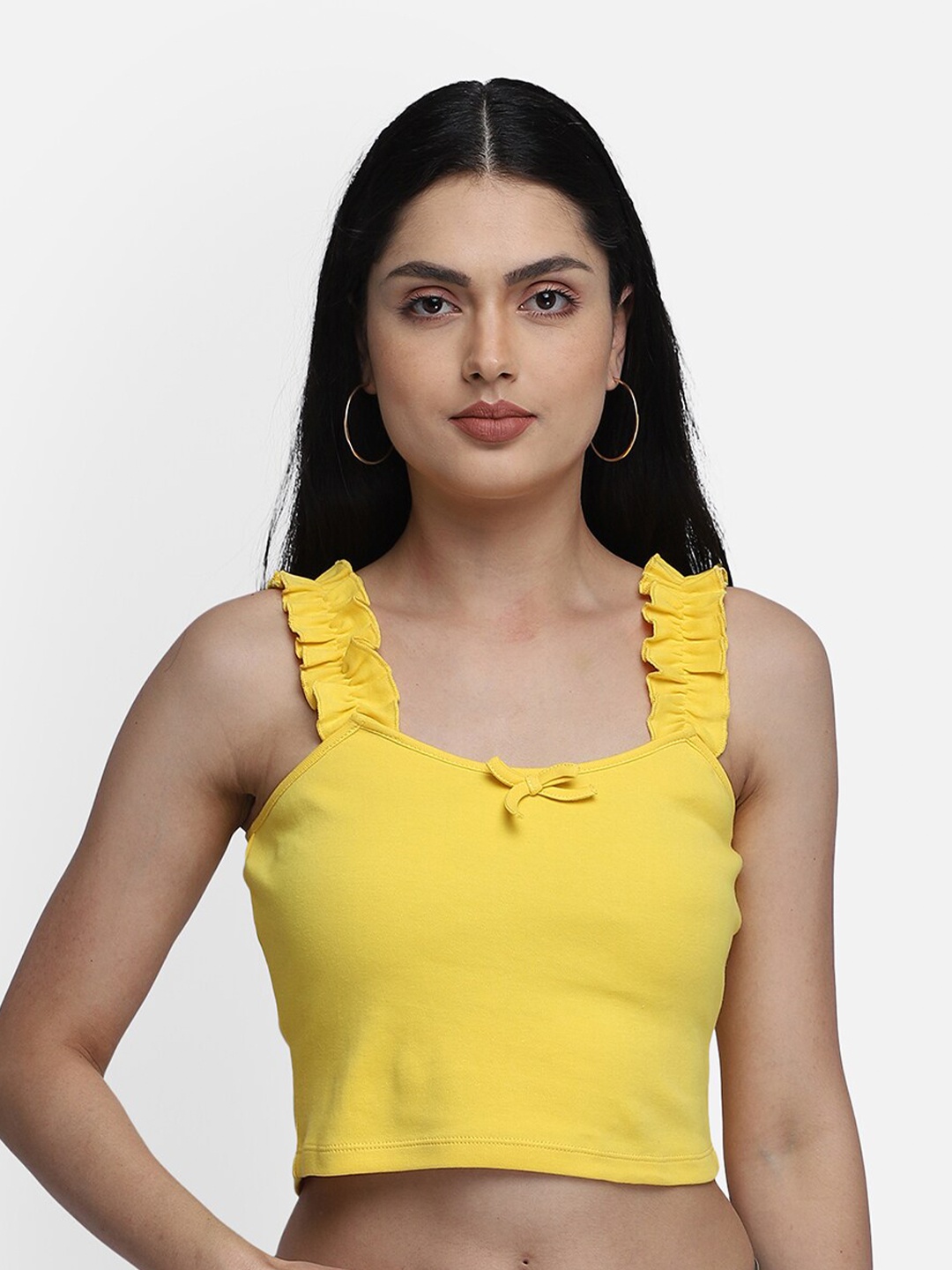 

Yaadleen Yellow Crop Top