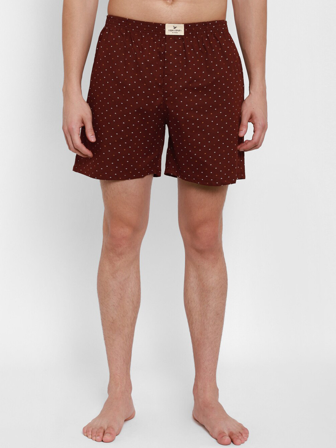 

cape canary Men Maroon Printed Pure Cotton Boxers - CCAMBXARROWMRN-2812