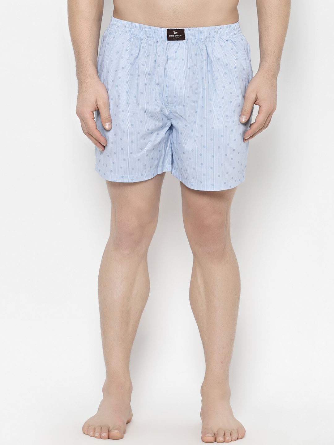 

cape canary Men Blue Printed Cotton Boxers CCAMBXSTRIPEDOTSKYBLU-2812