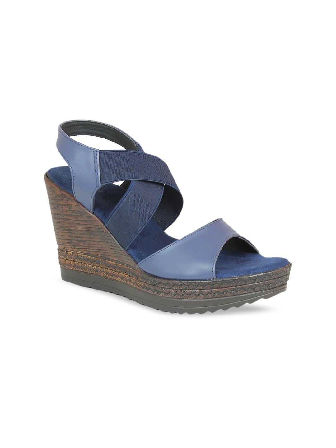 

Inc 5 Navy Blue Party Wedge Sandals