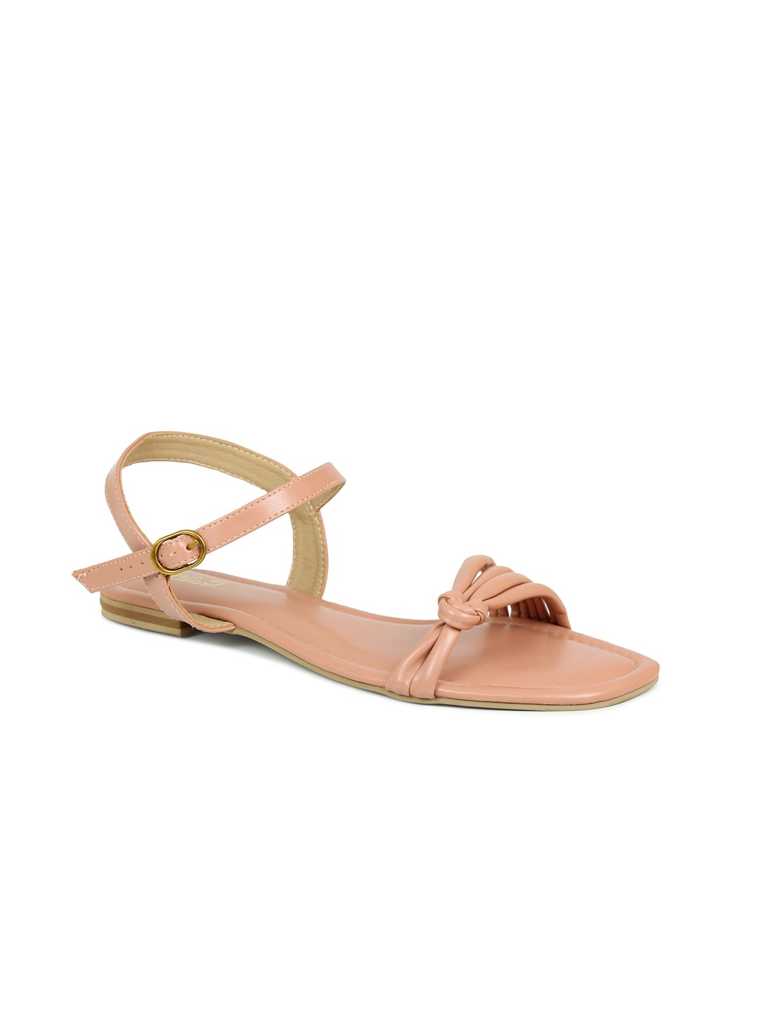 

Inc 5 Women Peach-Coloured Open Toe Flats with Buckles