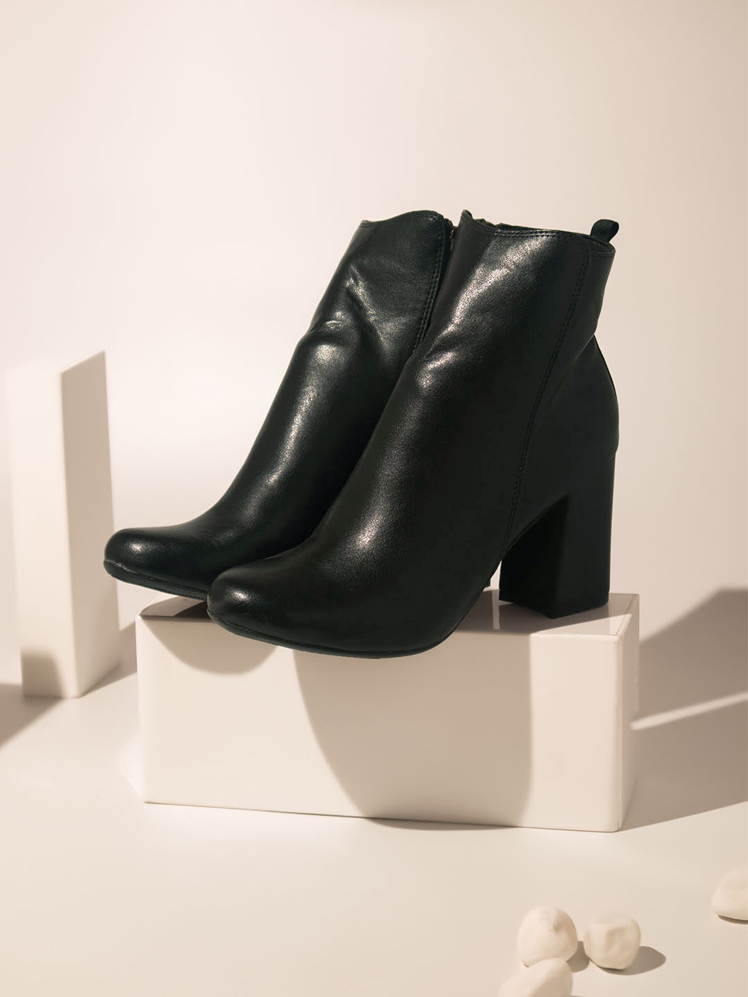 

Inc 5 Black Party Block Heeled Boots