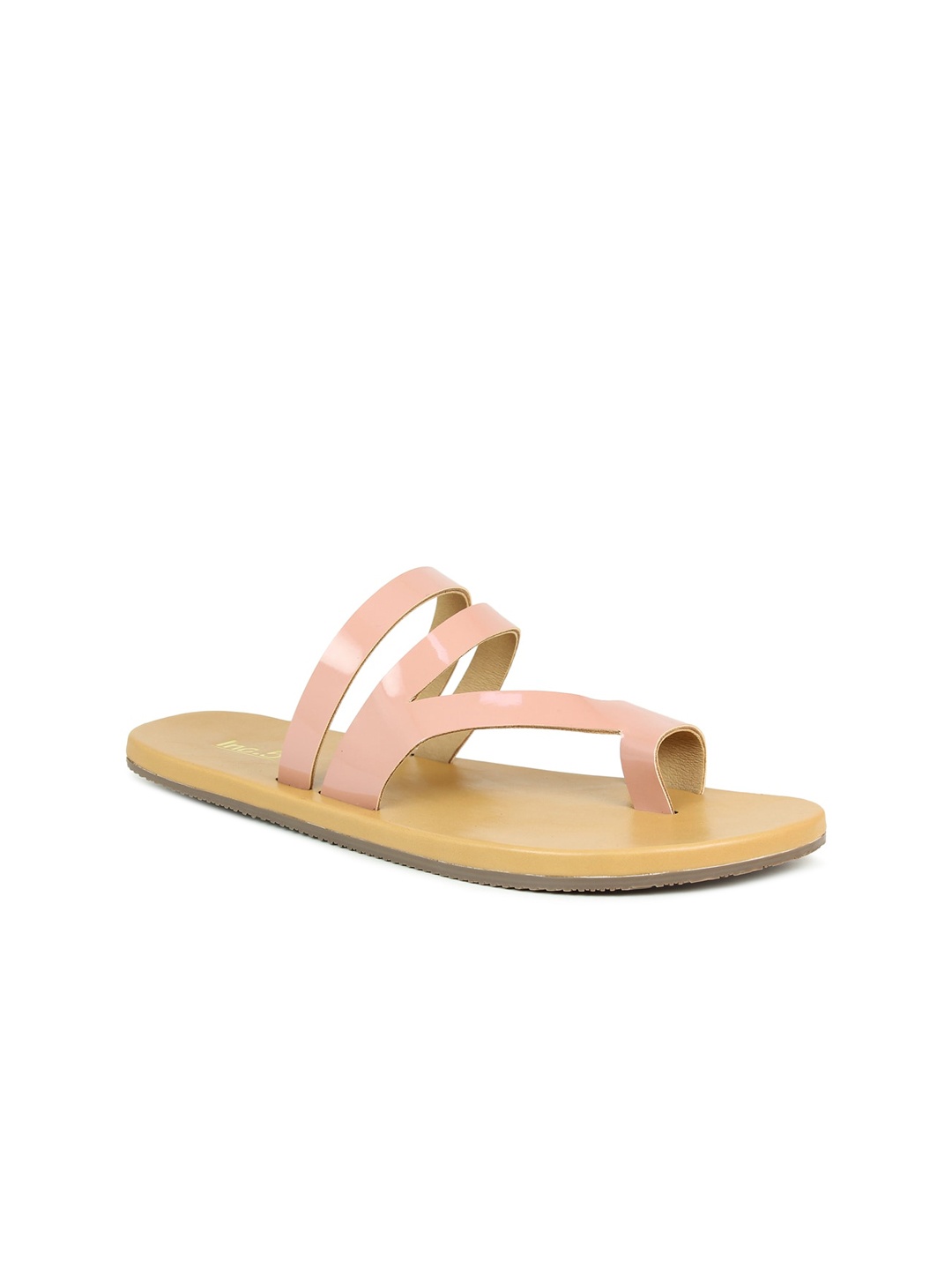 

Inc 5 Women Peach-Coloured Solid One Toe Flats