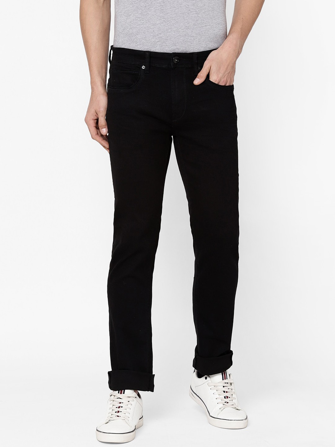

Pepe Jeans Men Regular Fit Mid-Rise Stretchable Jeans, Black