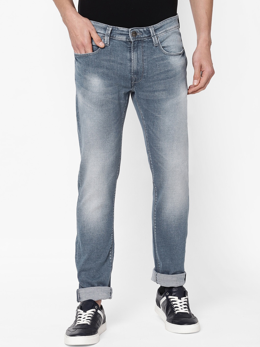

Pepe Jeans Men Low-Rise Heavy Fade Stretchable Jeans, Blue