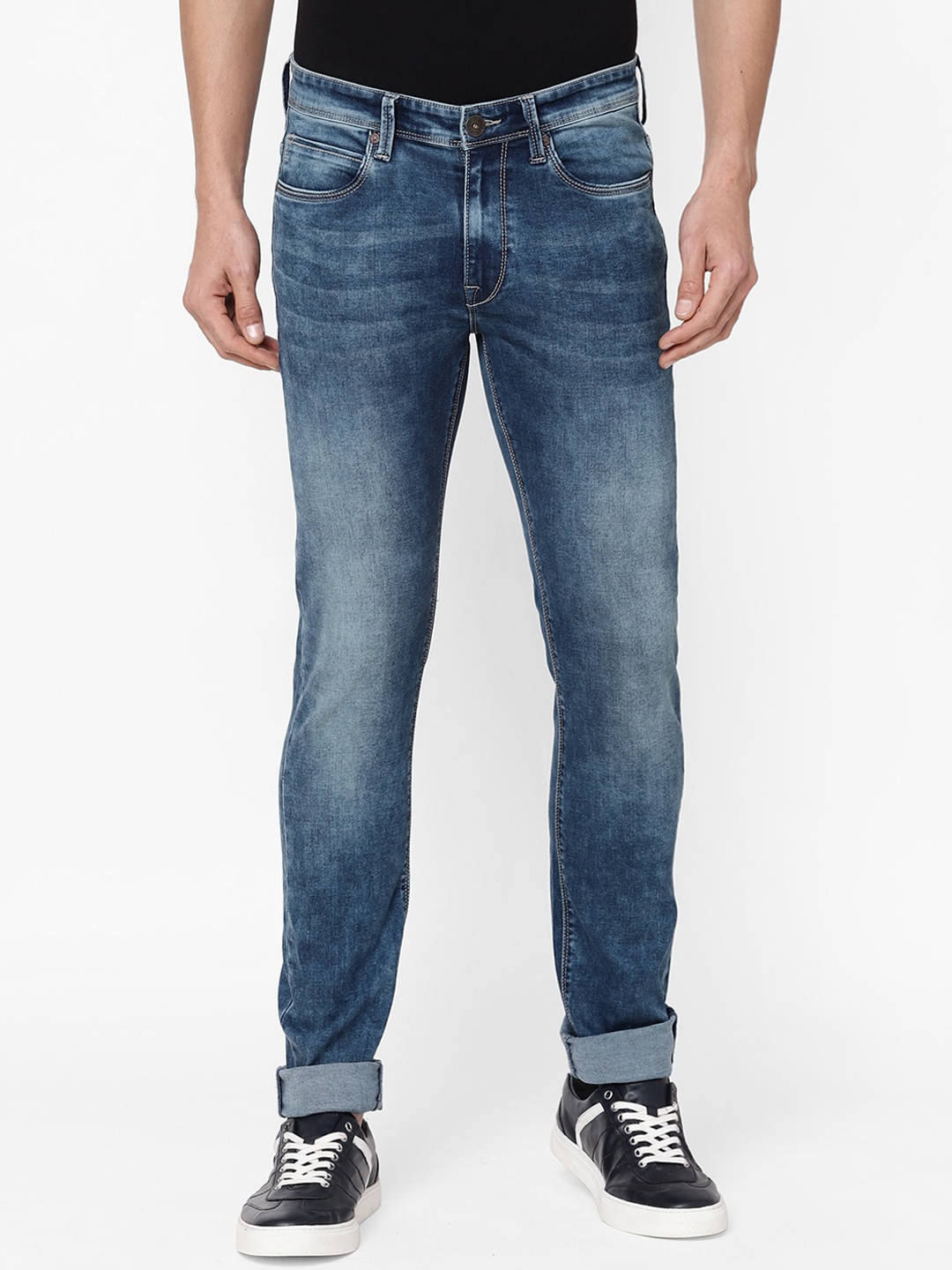 

Pepe Jeans Men Blue Low-Rise Heavy Fade Stretchable Jeans