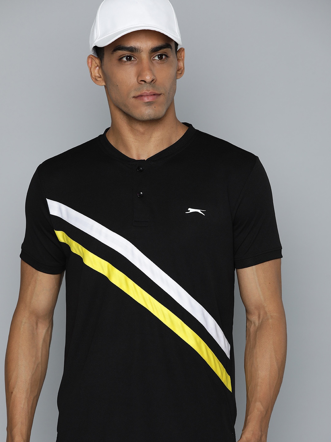 

Slazenger Men Ultra-Dry Striped T-shirt, Black