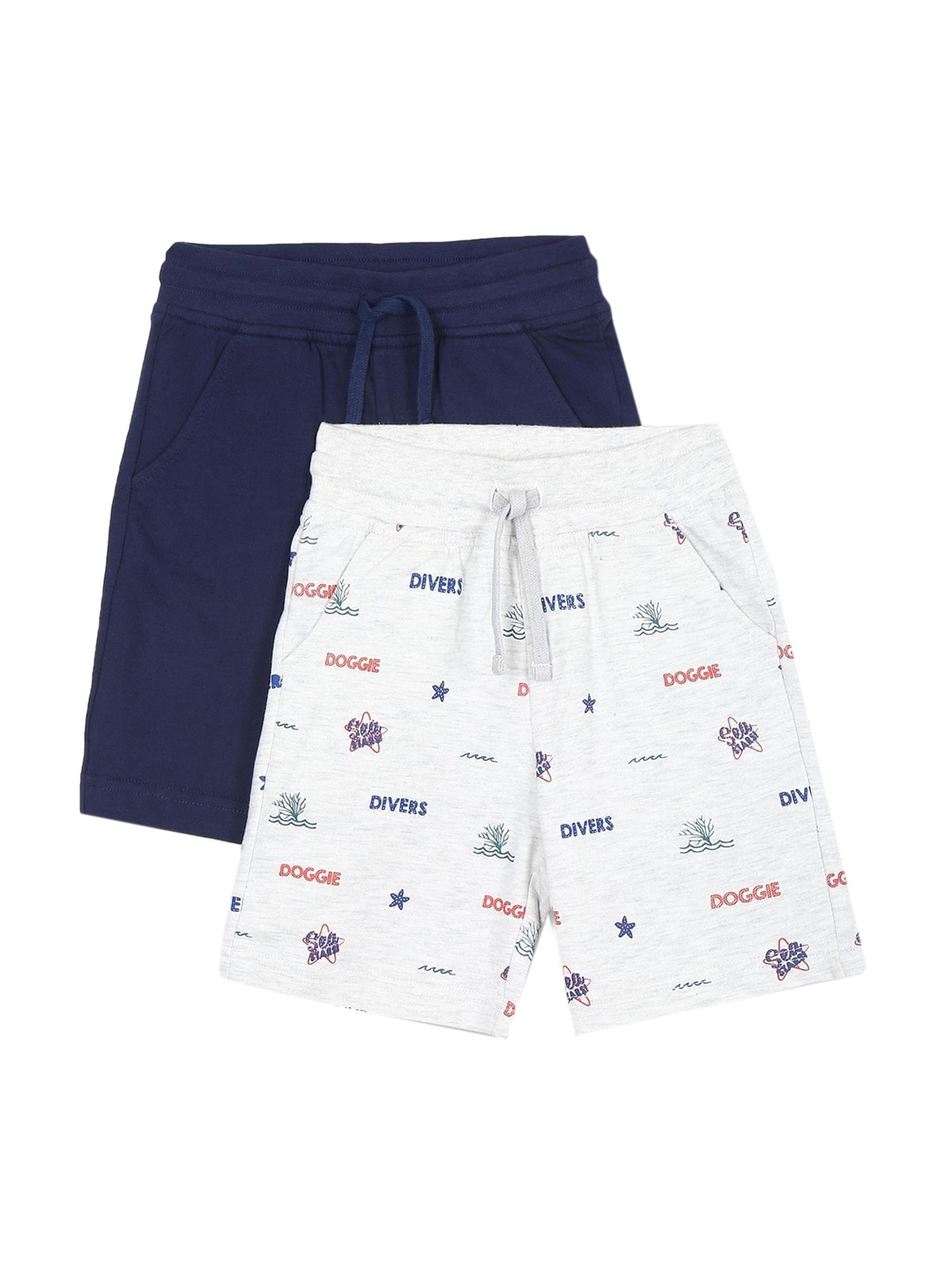 

Colt Boys Pack Of 2 Assorted Pure Cotton Conversational Printed Shorts