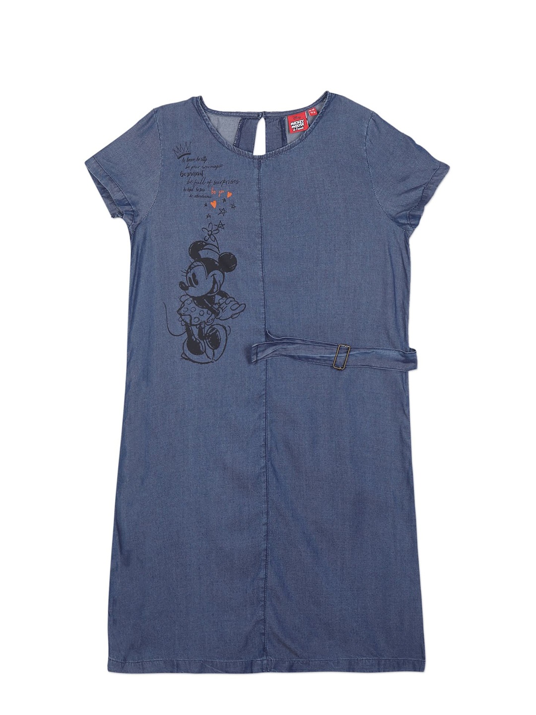 

Colt Blue A-Line Mickey Mouse Print Midi Dress