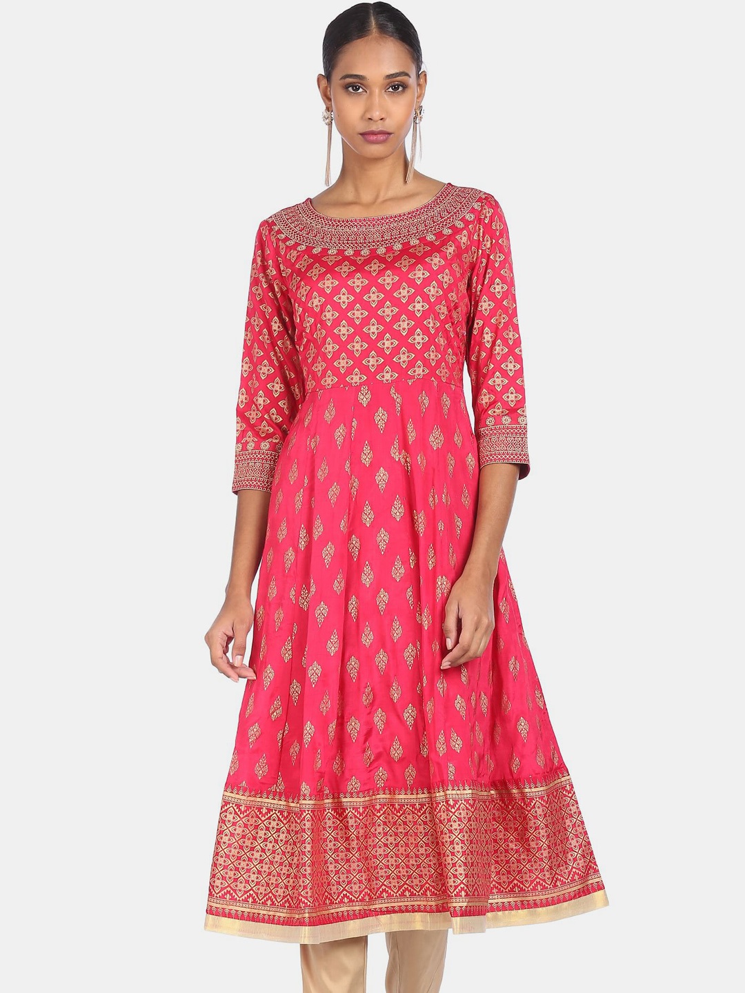 

Anahi Women Pink Ethnic Motifs Anarkali Kurta