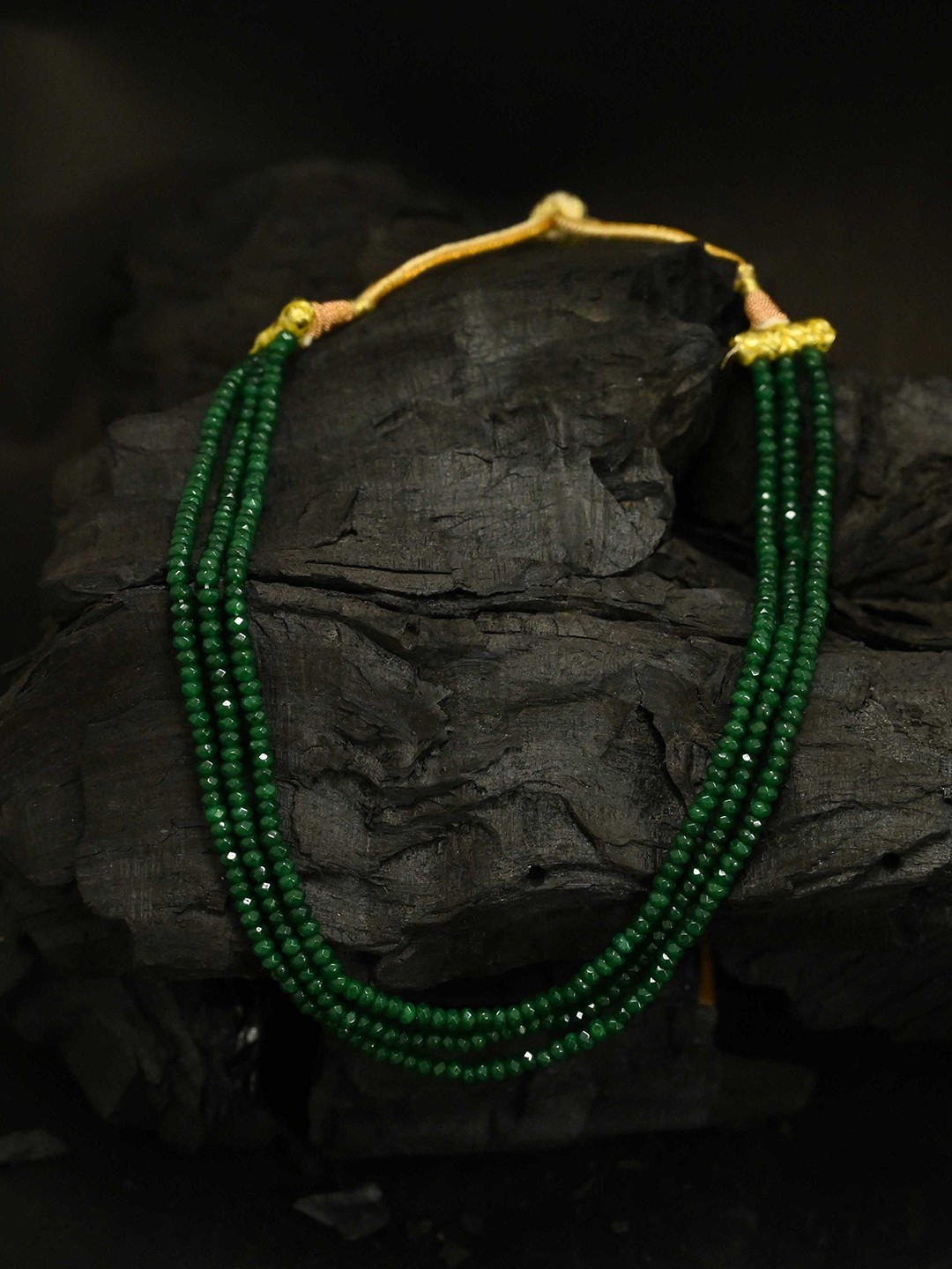 

justpeachy Green & Gold-Toned Emerald Necklace