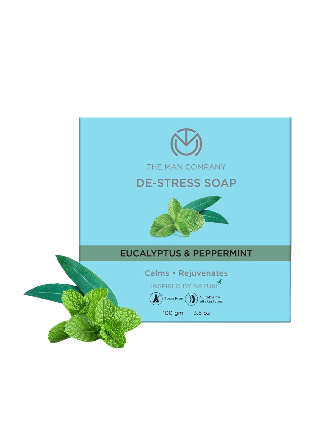 

The Man Company Pack of 2 De-stress Soap with Eucalyptus & Peppermint 200 gm, Multi