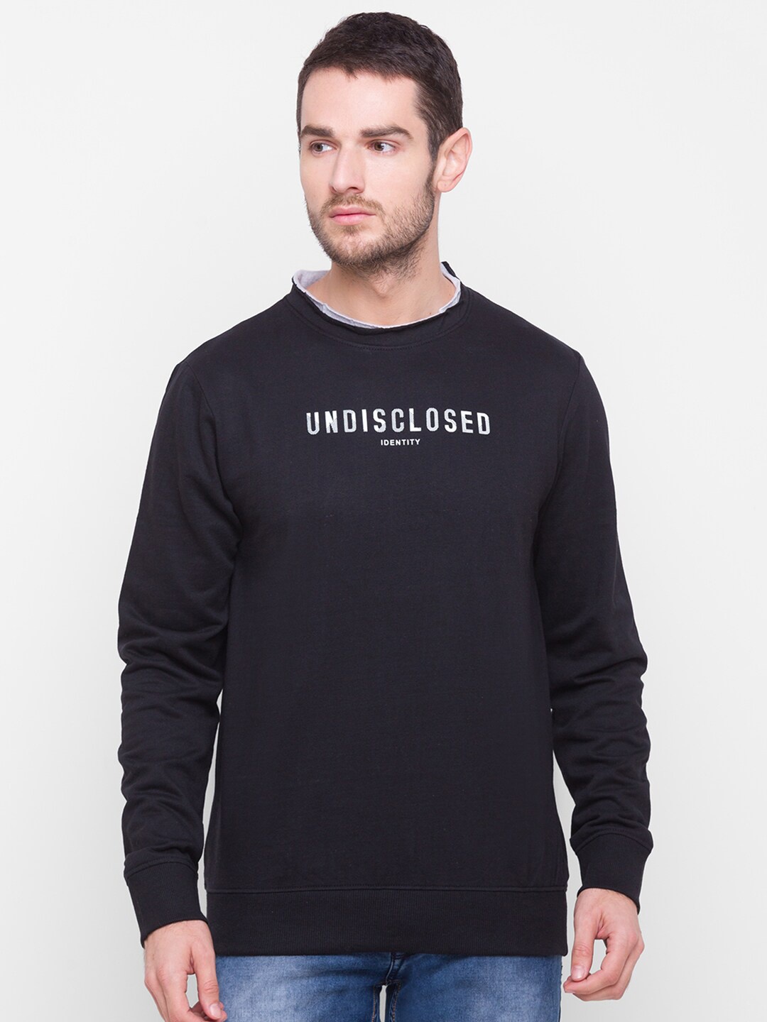 

Globus Men Black Printed Sweatshirt