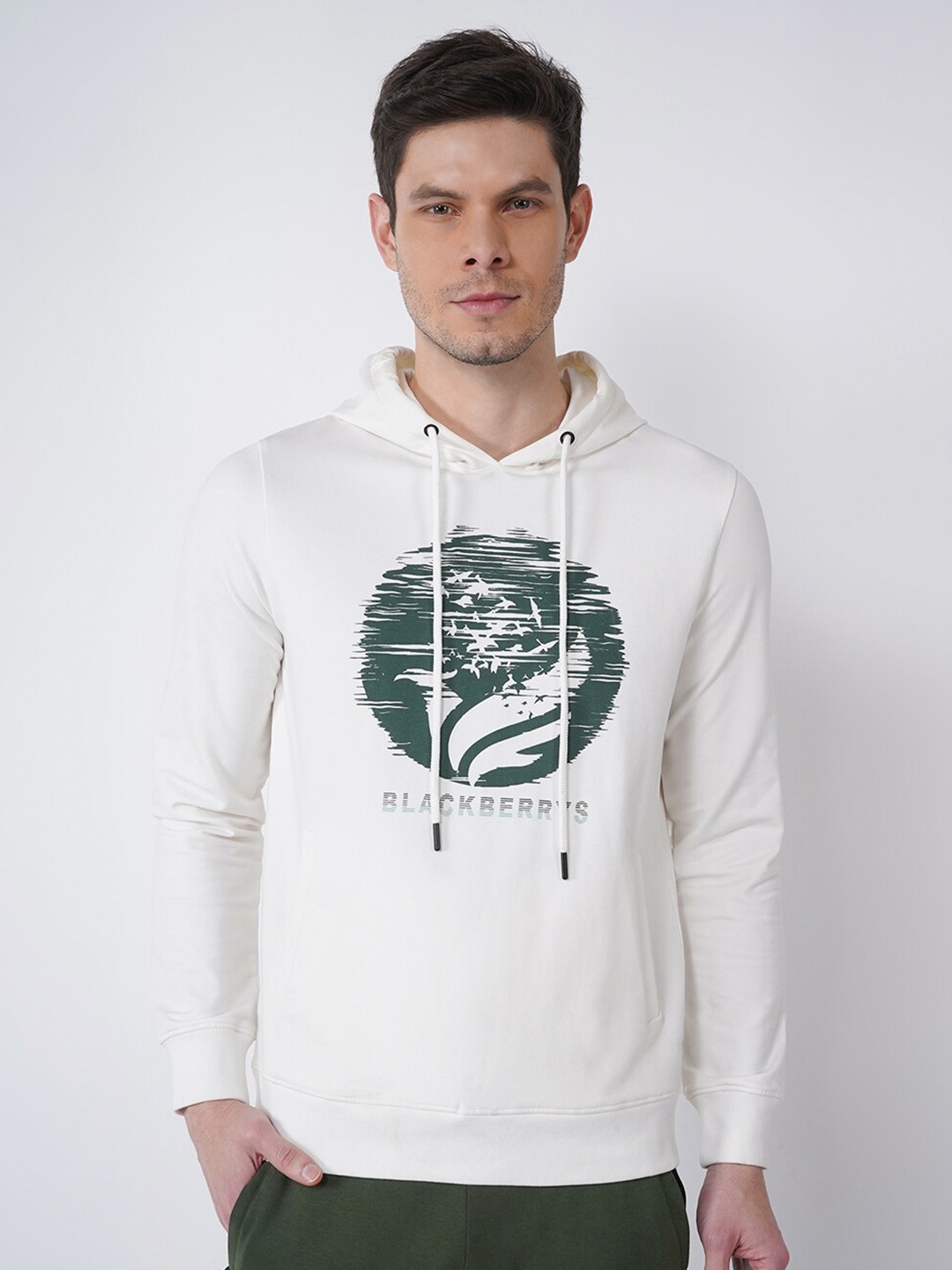 

Blackberrys Men Off White Printed Sweatshirt