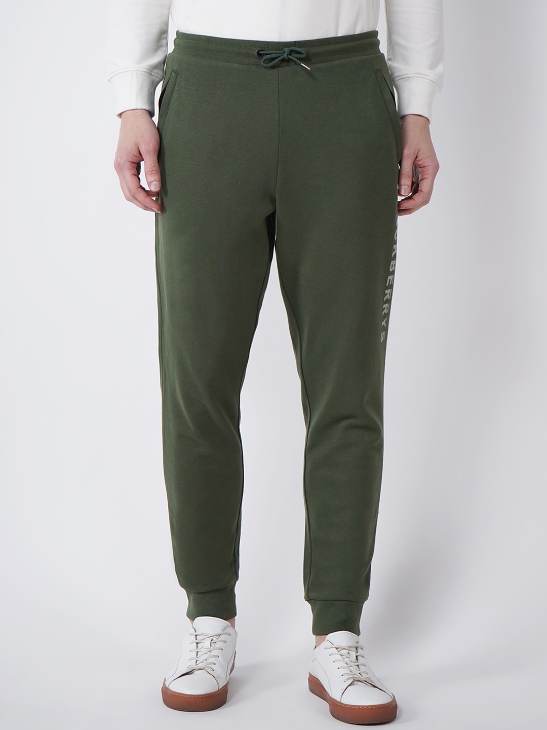 

Blackberrys Men Green Slim Fit Joggers Trousers