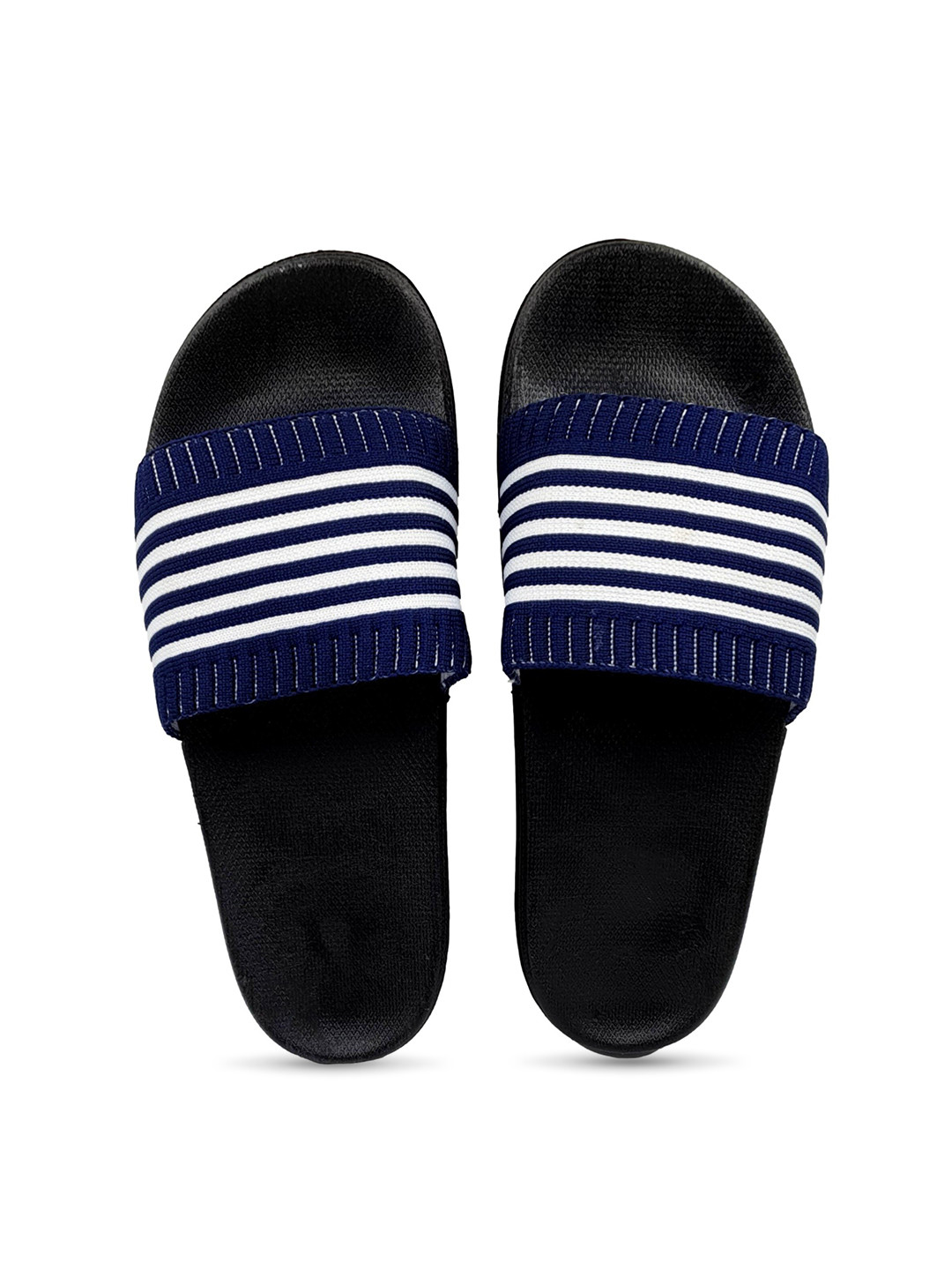 

Pampy Angel Women Blue & White Striped Rubber Sliders