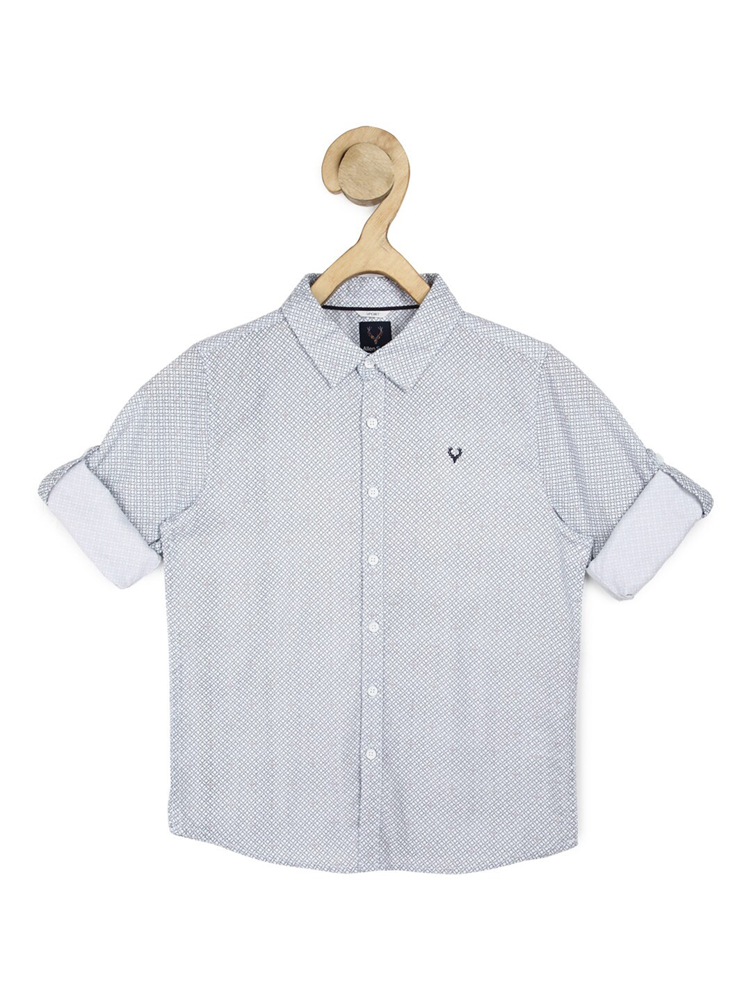 

Allen Solly Junior Boys Grey Slim Fit Printed Casual Shirt