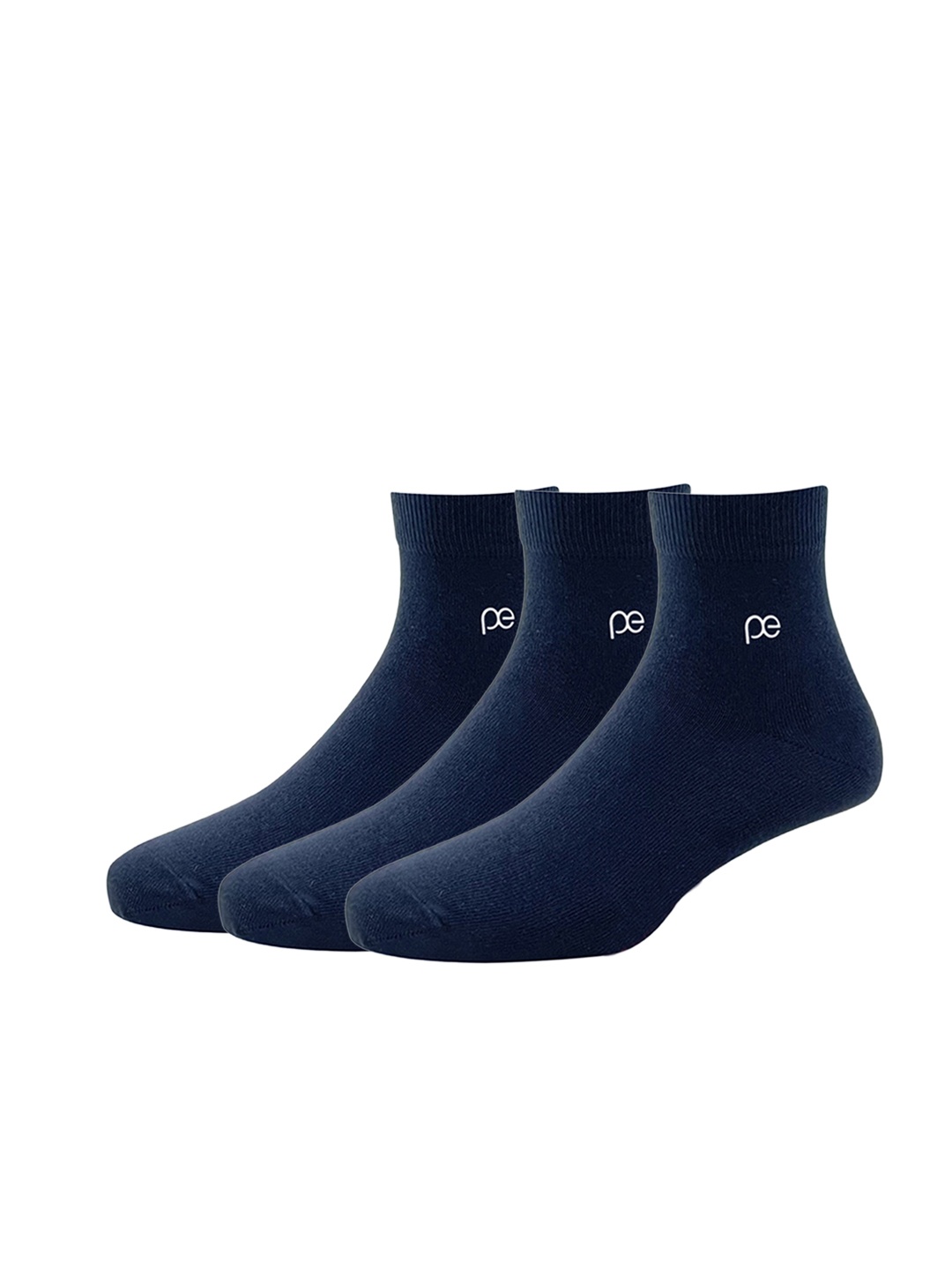 

Peter England Men Pack Of 3 Solid Above Ankle Length Socks, Navy blue