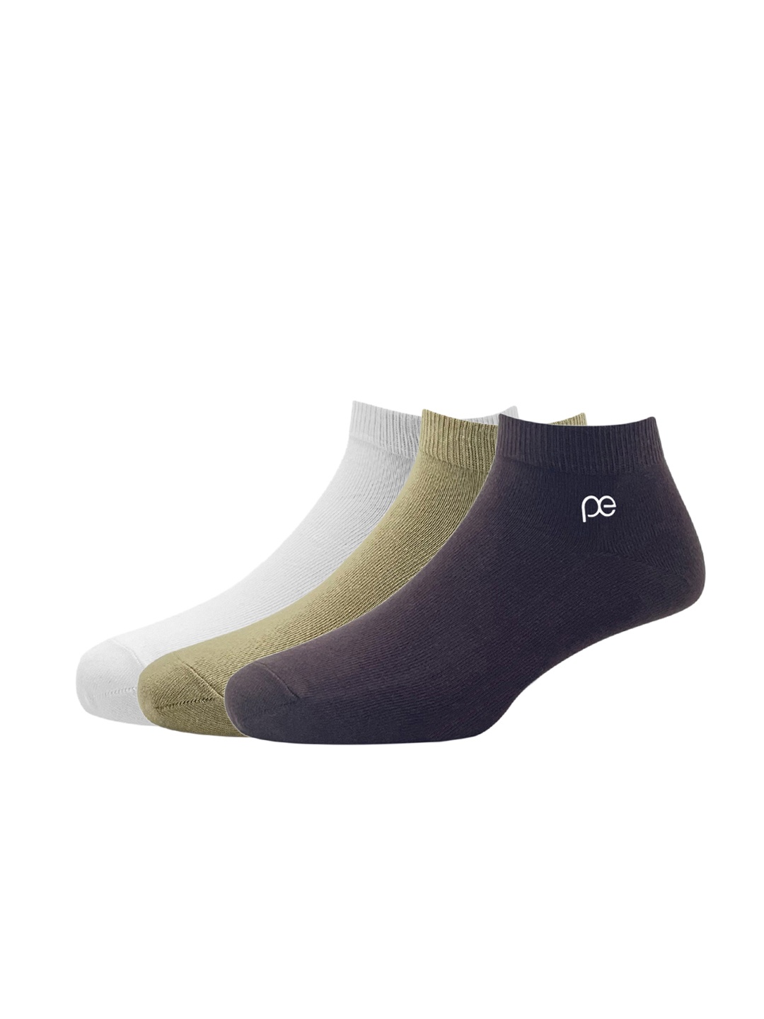 

Peter England Men Beige & Brown Pack of 3 Cotton Ankle Length Socks