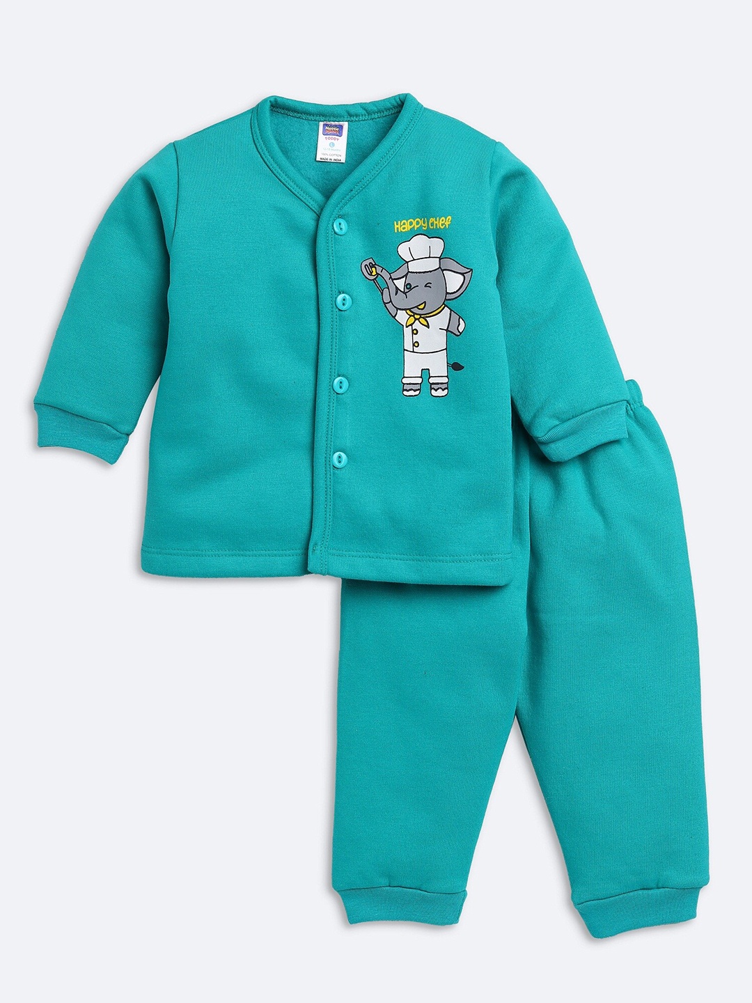 

Nottie Planet Kids Teal Blue Printed clothing set Set