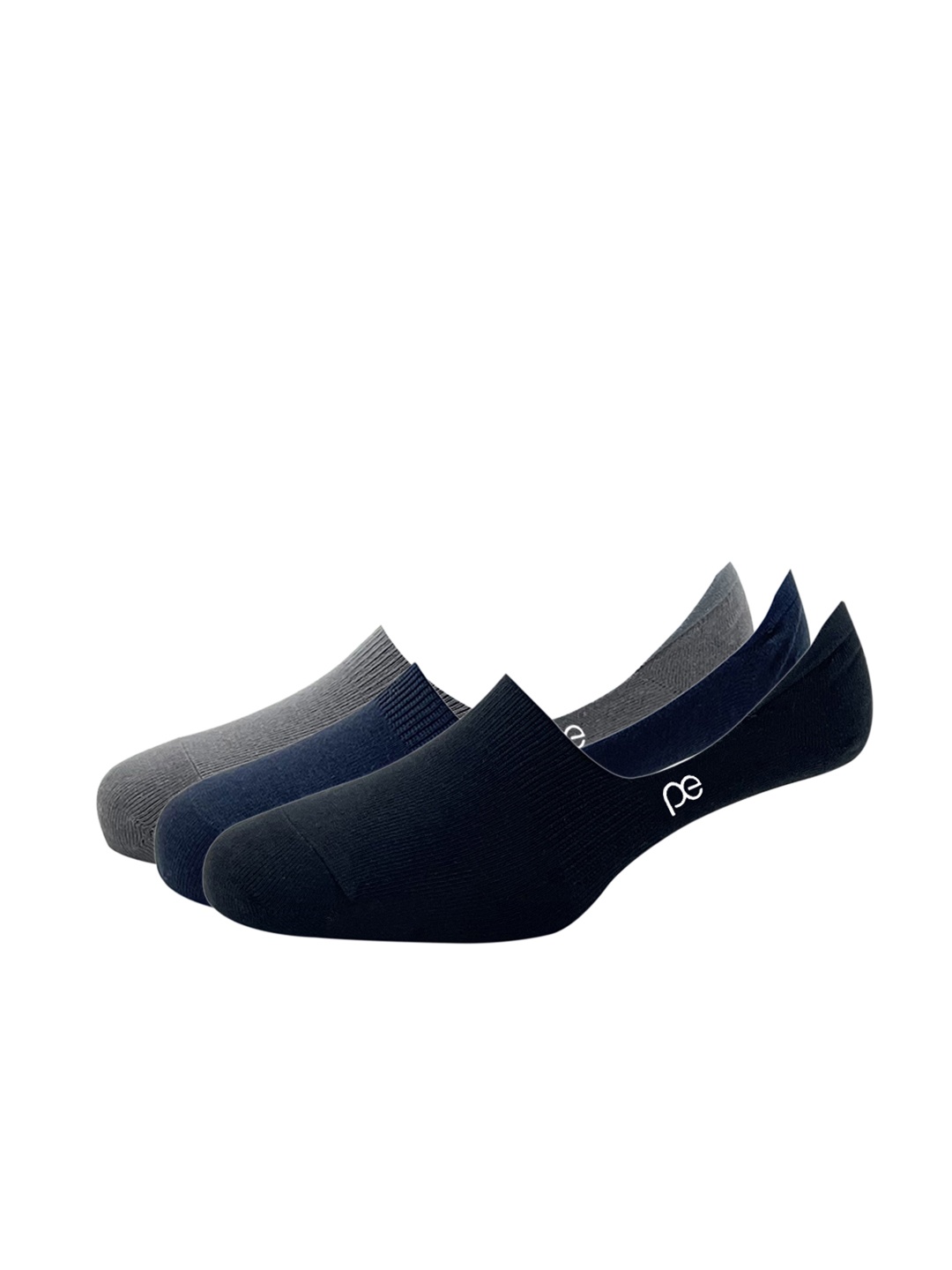 

Peter England Men Pack Of 3 Solid Shoe Liners, Grey