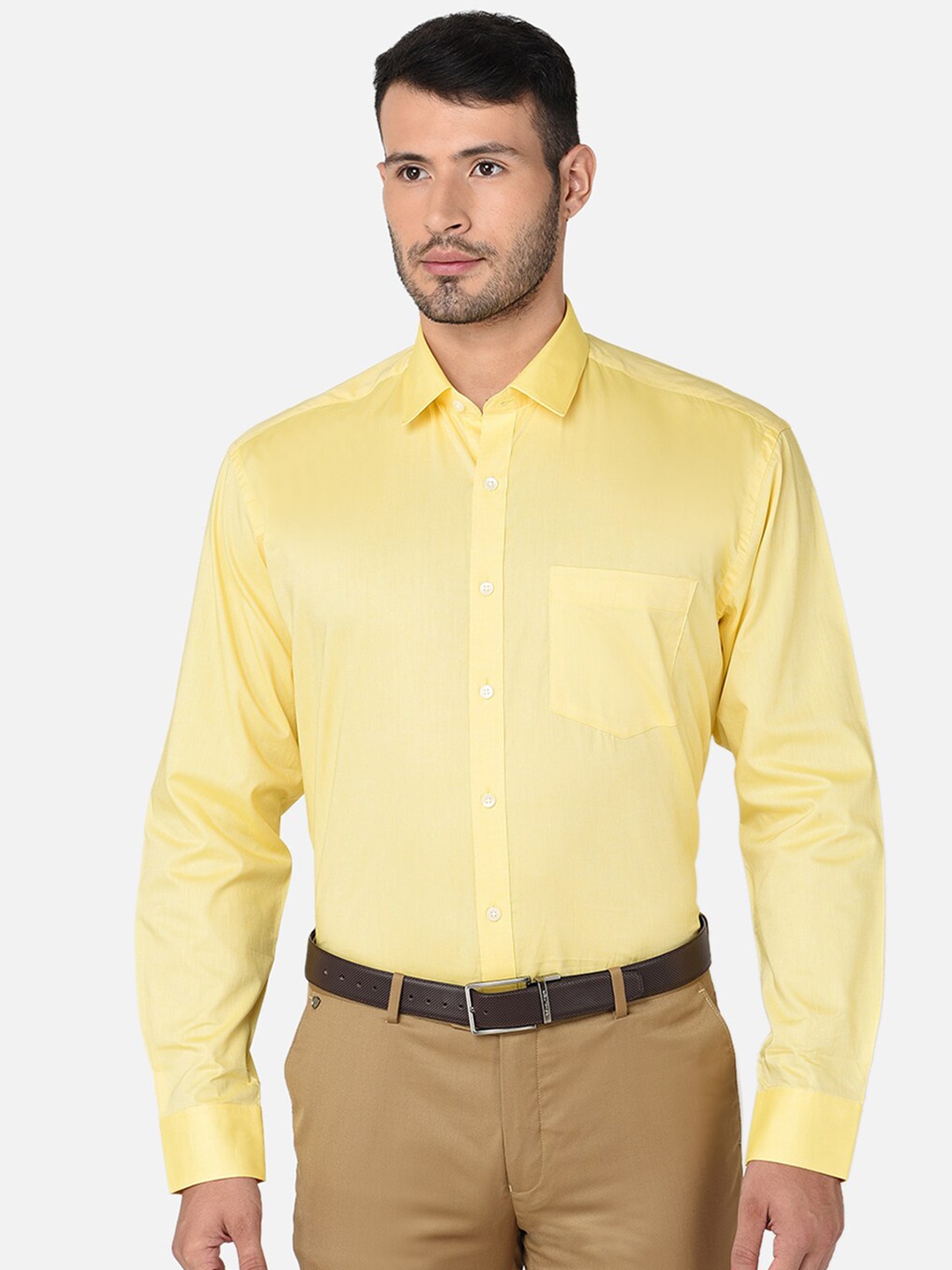 

Oxemberg Men Yellow Classic Formal Shirt