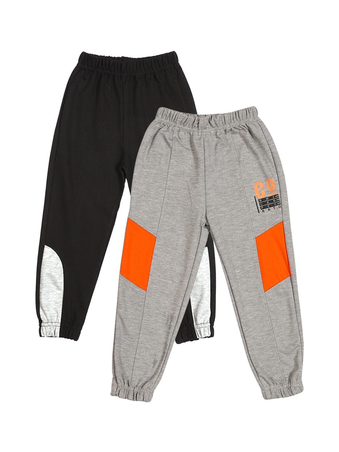 

CREMLIN CLOTHING Boys Multicolor Pack Of 2 Colourblocked Joggers, Multi