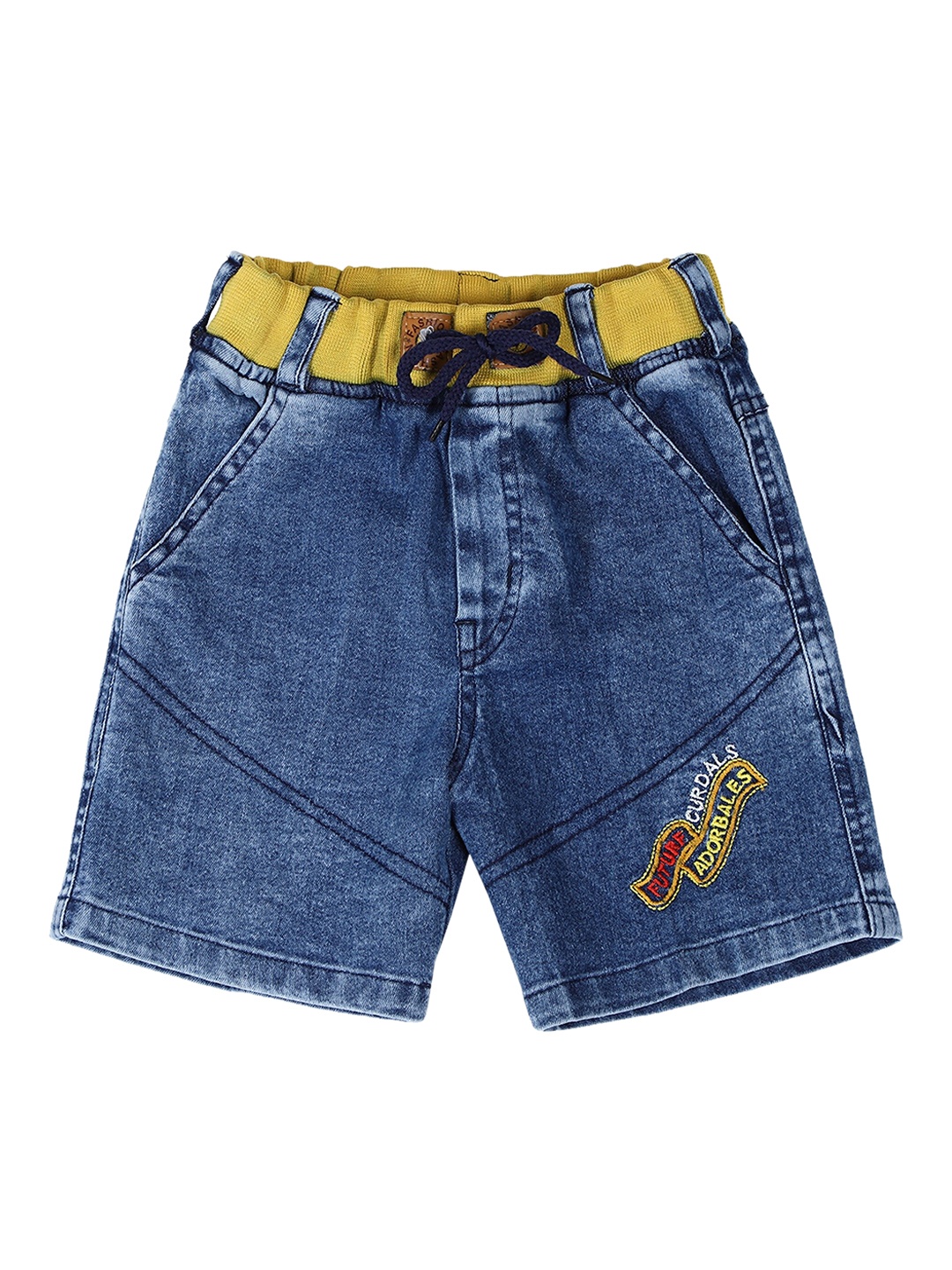 

CREMLIN CLOTHING Boys Blue Washed Denim Shorts