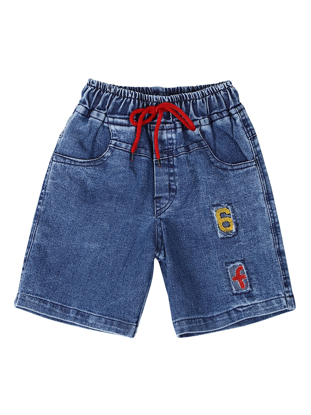 

CREMLIN CLOTHING Unisex Kids Blue Washed Denim Shorts