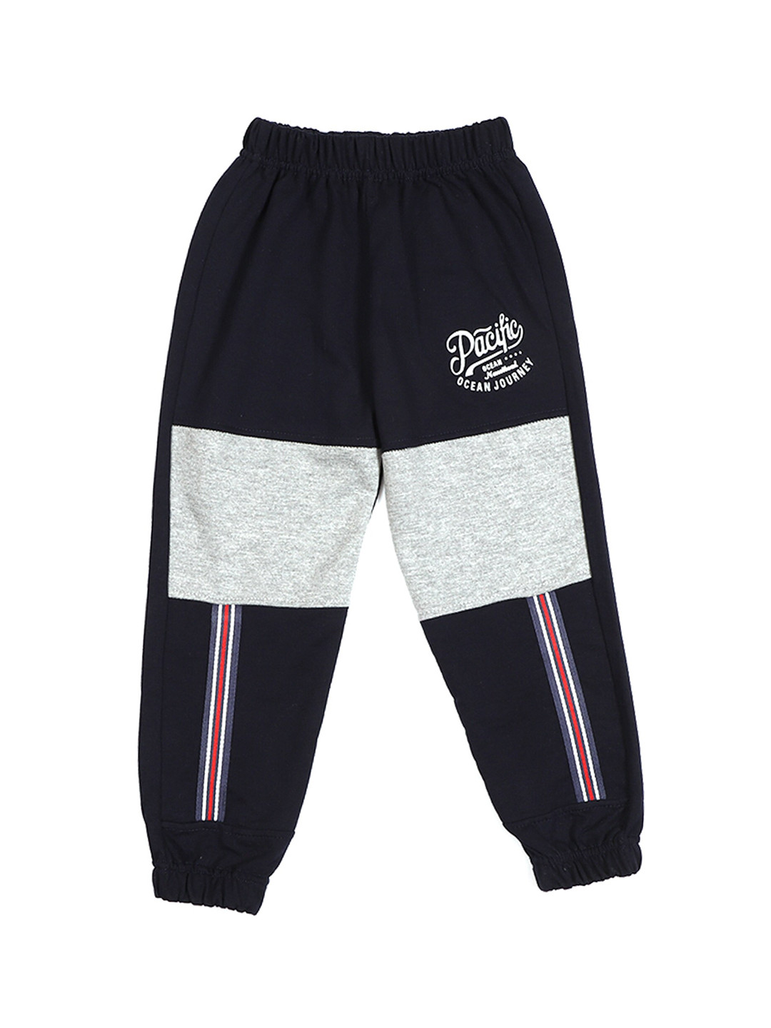 

CREMLIN CLOTHING Boys Blue & Grey Colourblocked Joggers