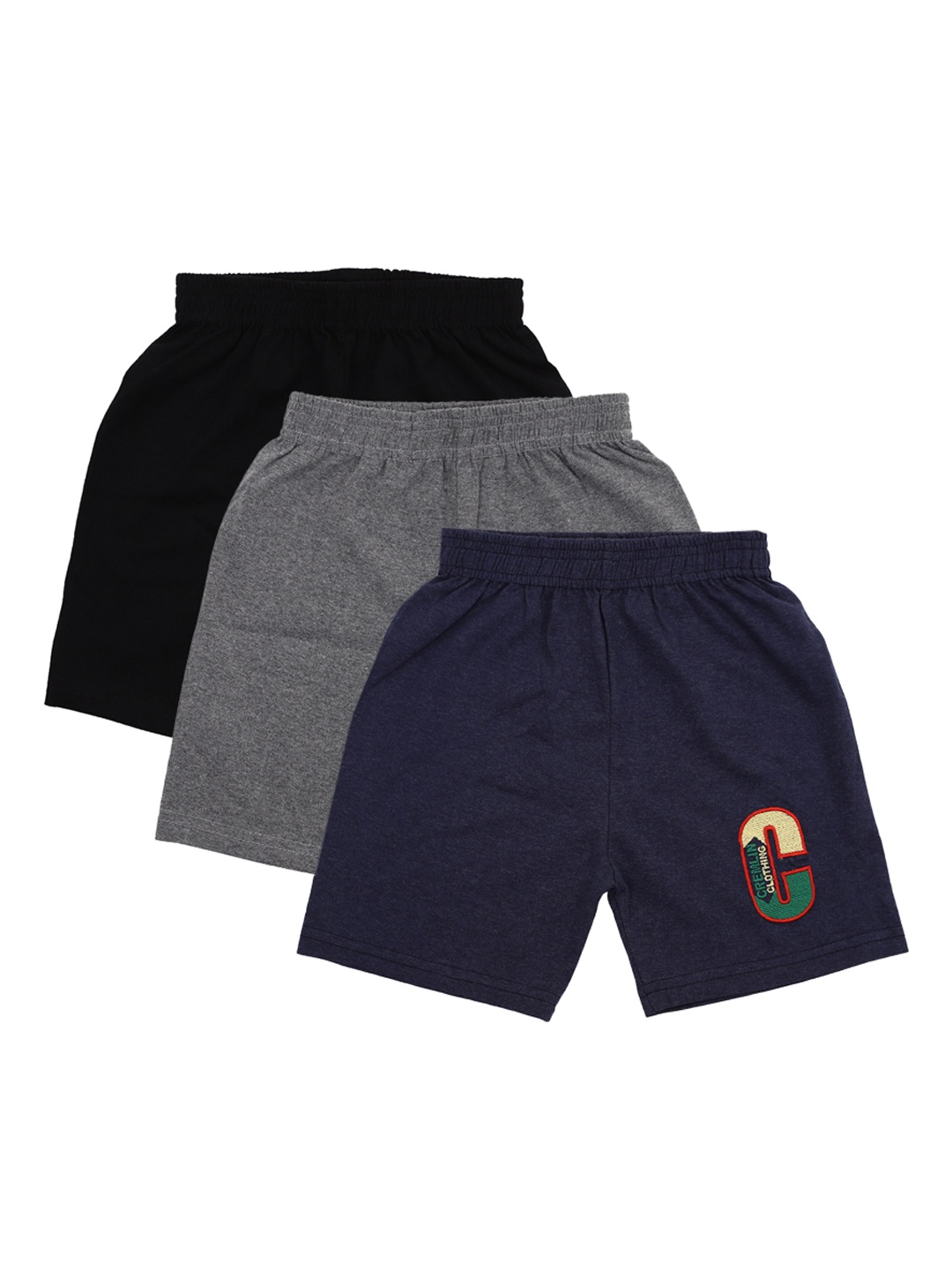 

CREMLIN CLOTHING Unisex Kids Multicoloured Pack of 3 Shorts, Multi