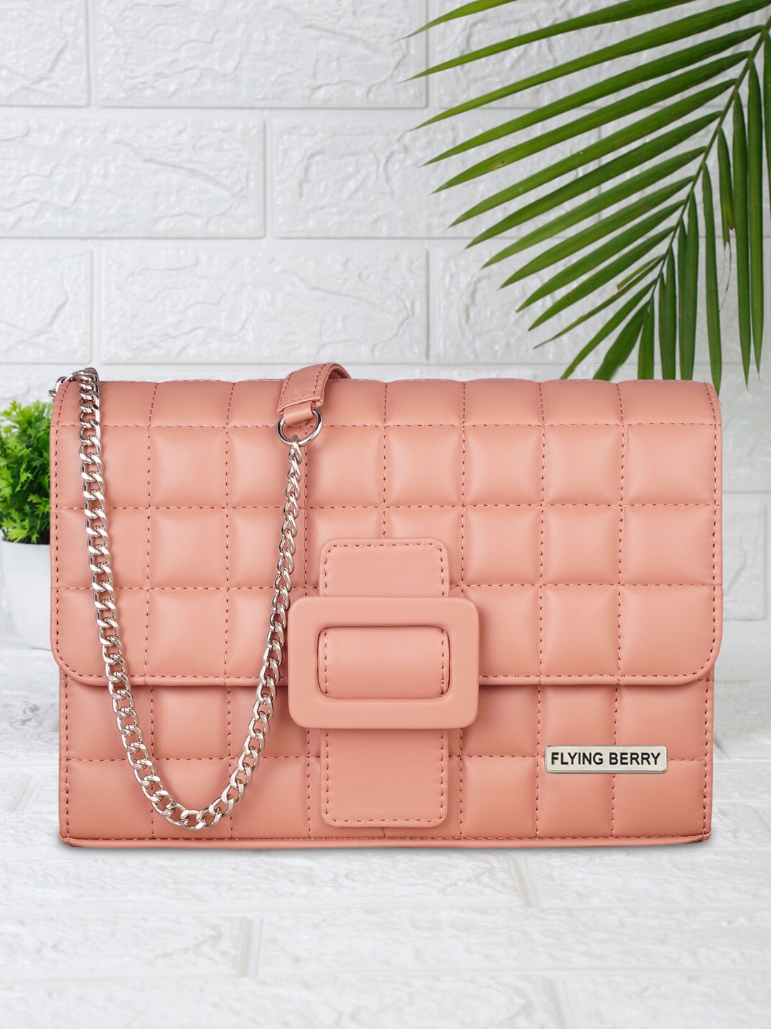 

FLYING BERRY Mauve PU Structured Sling Bag