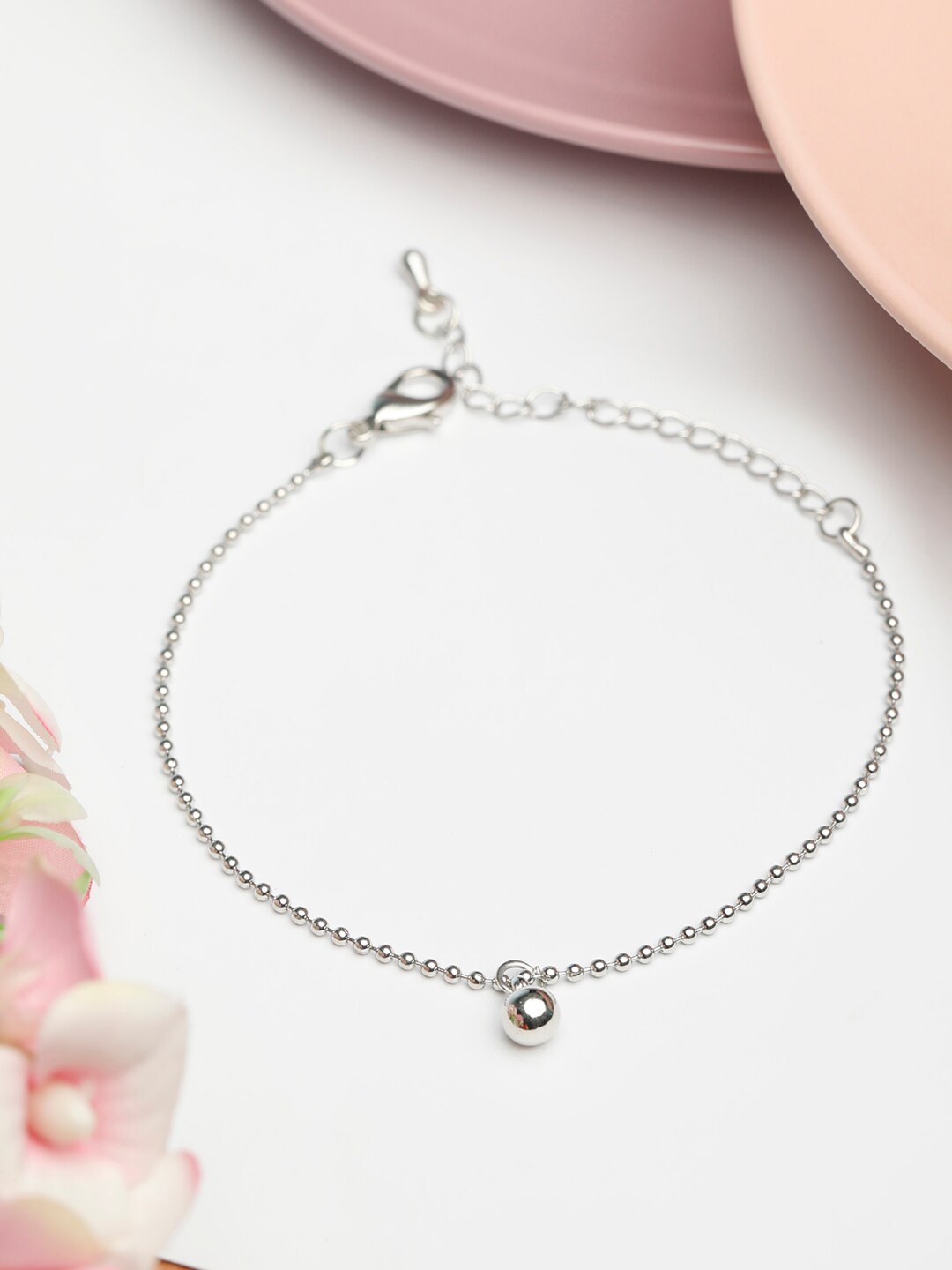 

PRITA BY PRIYAASI Women Silver-Toned Brass Link Bracelet