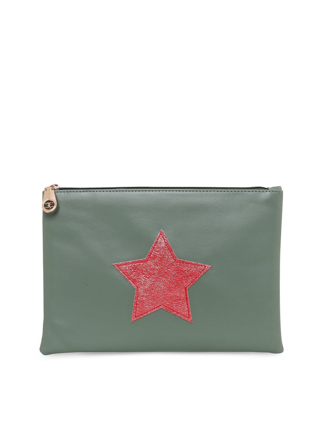 

ESBEDA Women Olive Green & Red Solid Travel Pouch