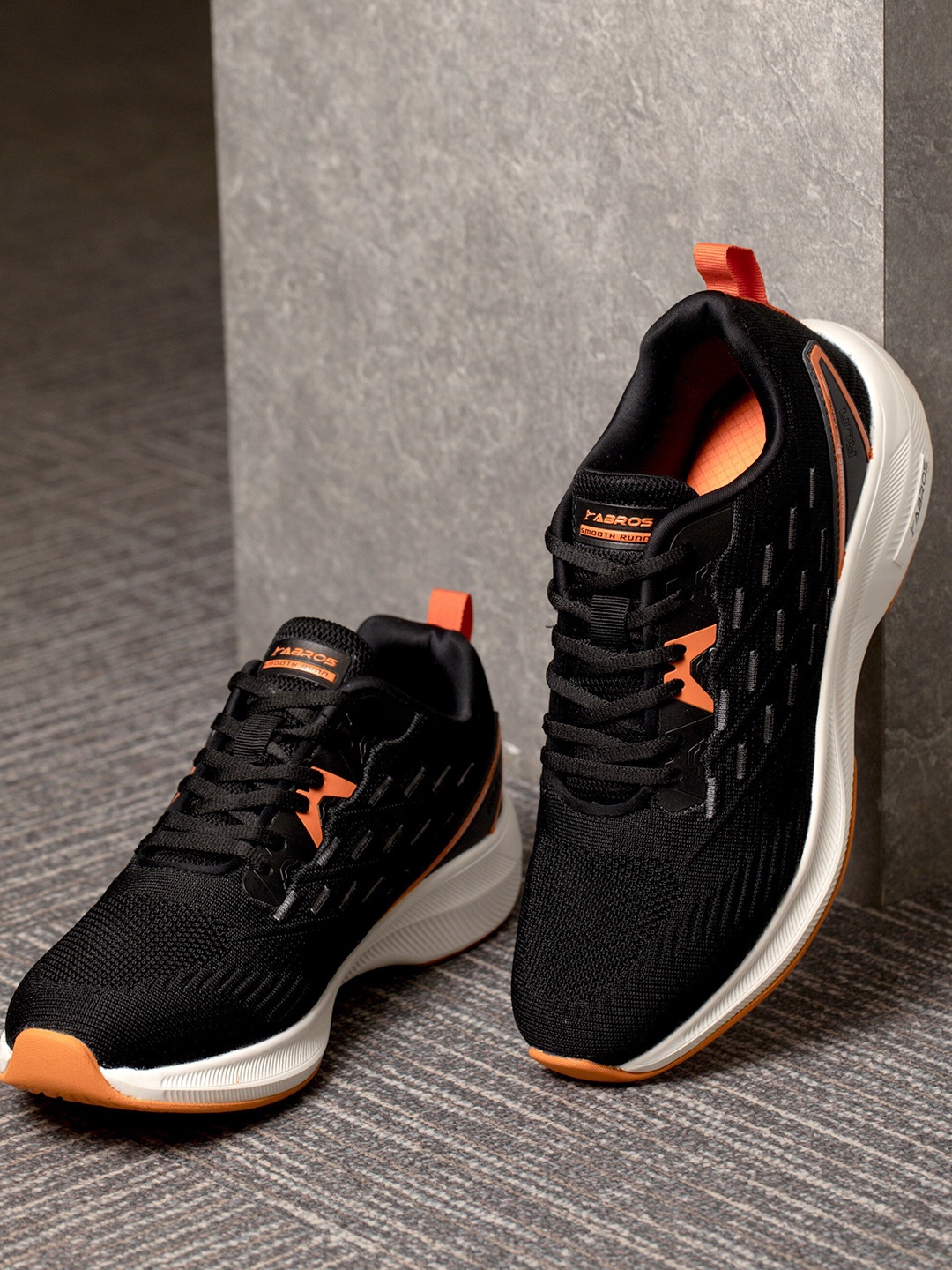 

ABROS Men Frisco Running Sports Shoes, Black