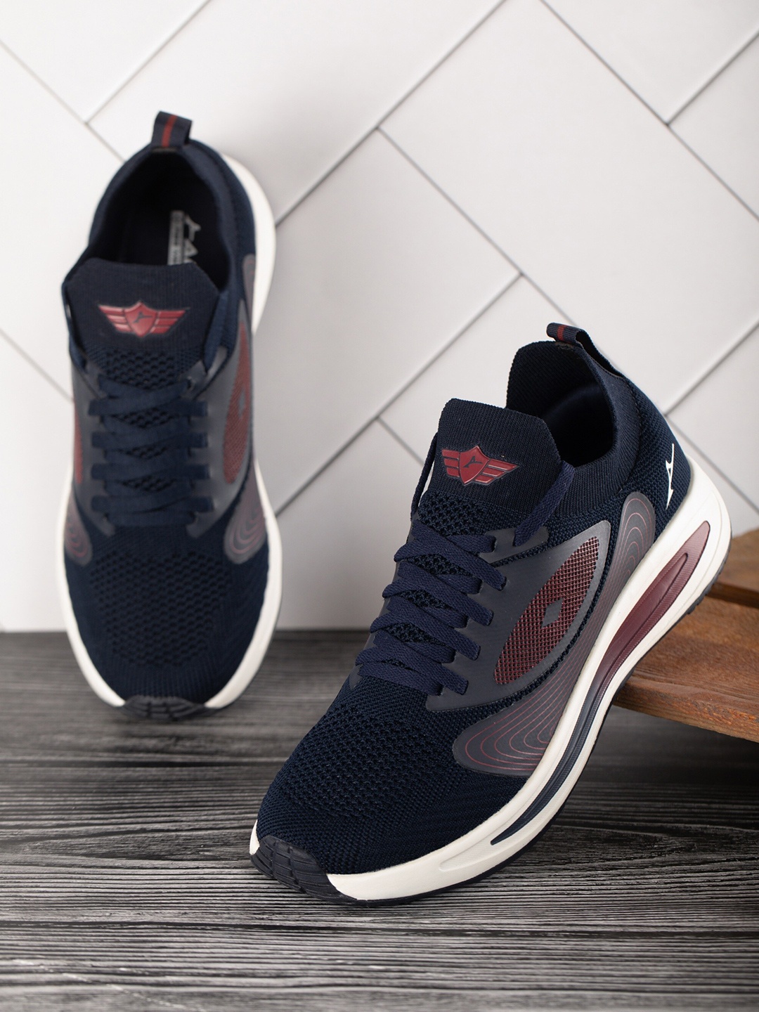 

ABROS Men Opel Running Sports Shoes, Navy blue