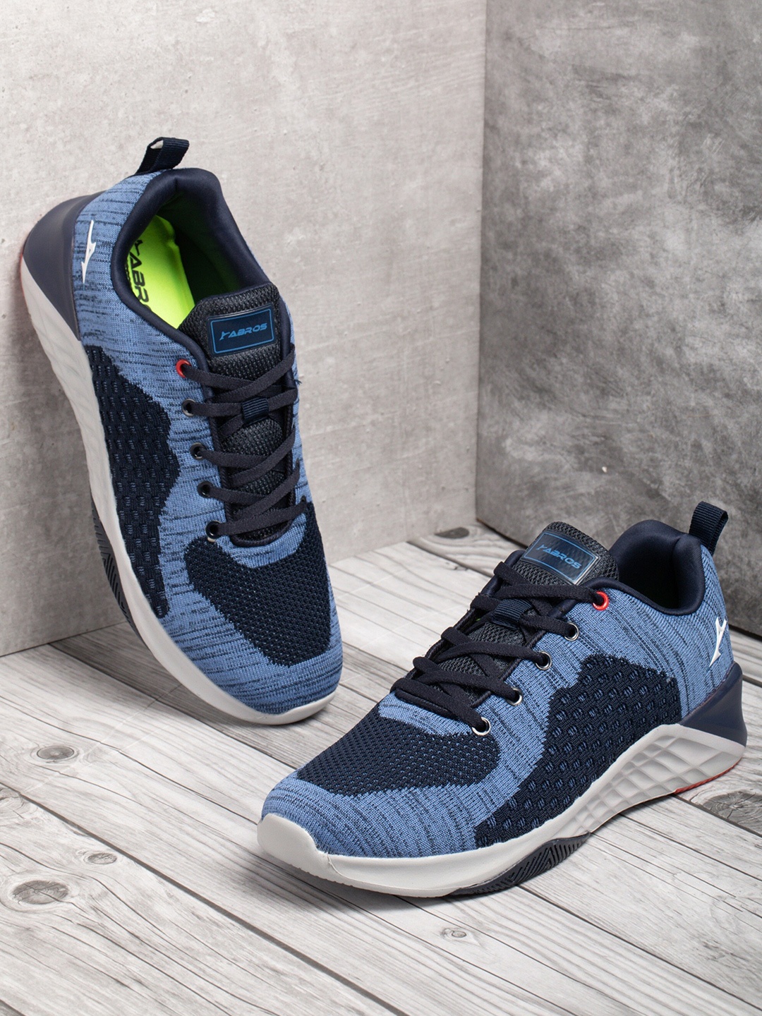 

ABROS Men Bold Running Sports Shoes, Navy blue