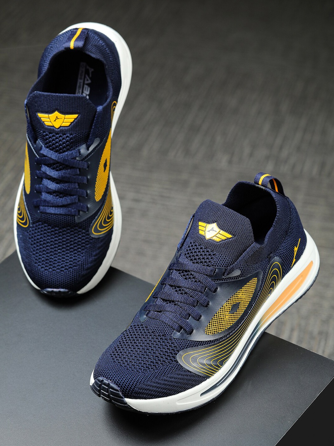 

ABROS Men Opel Running Sports Shoes, Navy blue