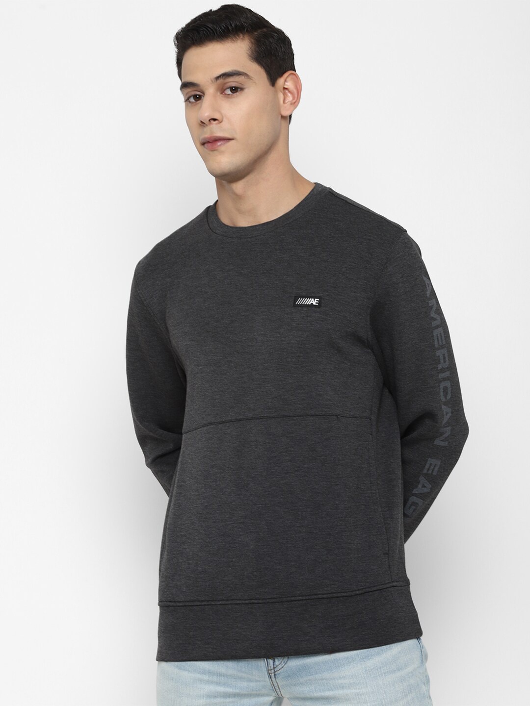 

AMERICAN EAGLE OUTFITTERS Men Grey Sweatshirt