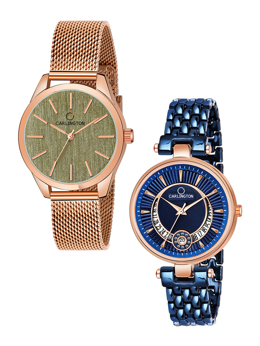 

CARLINGTON Women Pack of 2 Analogue Watch, Multi