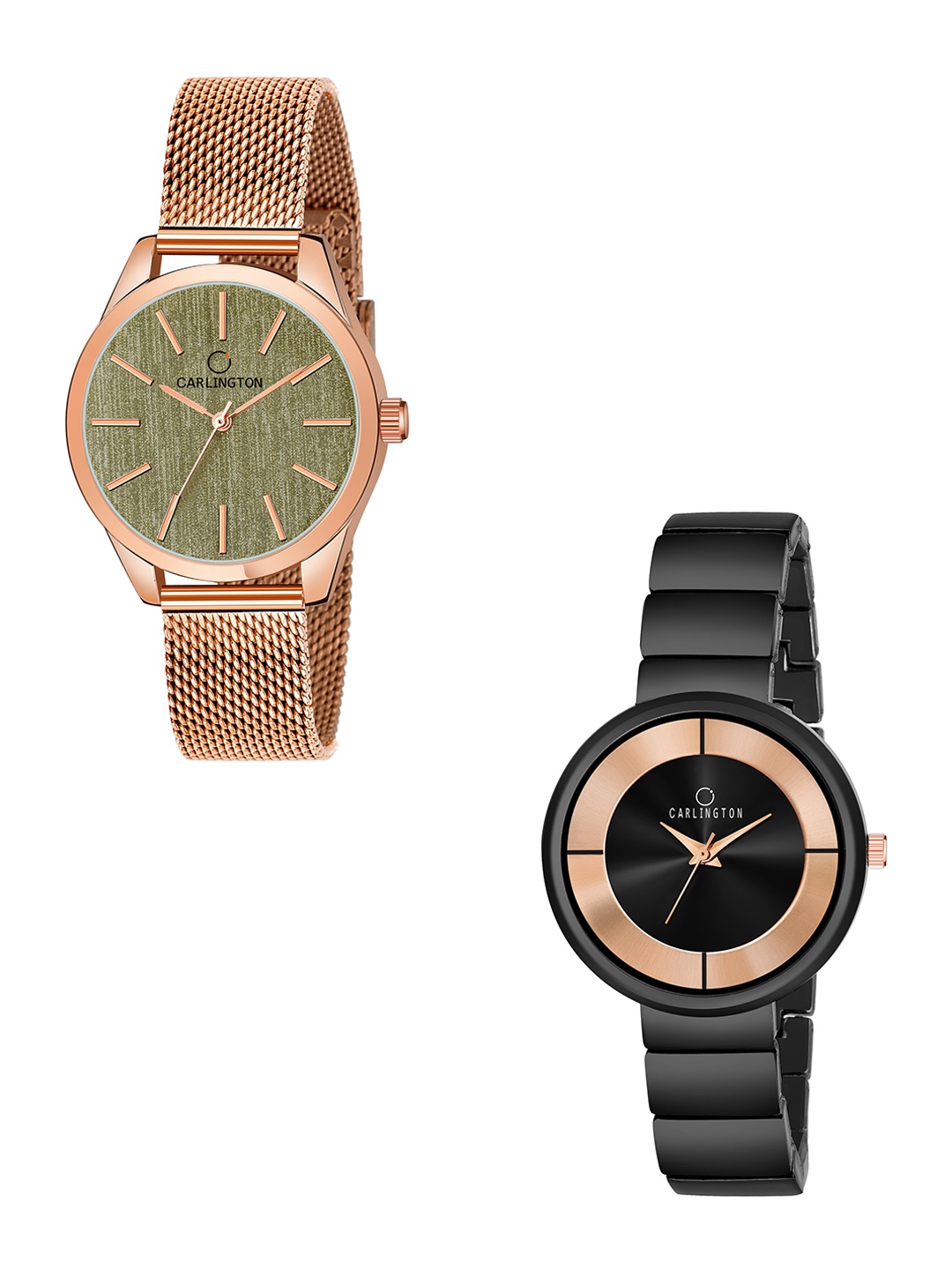 

CARLINGTON Women Pack of 2 Analogue Watch, Multi