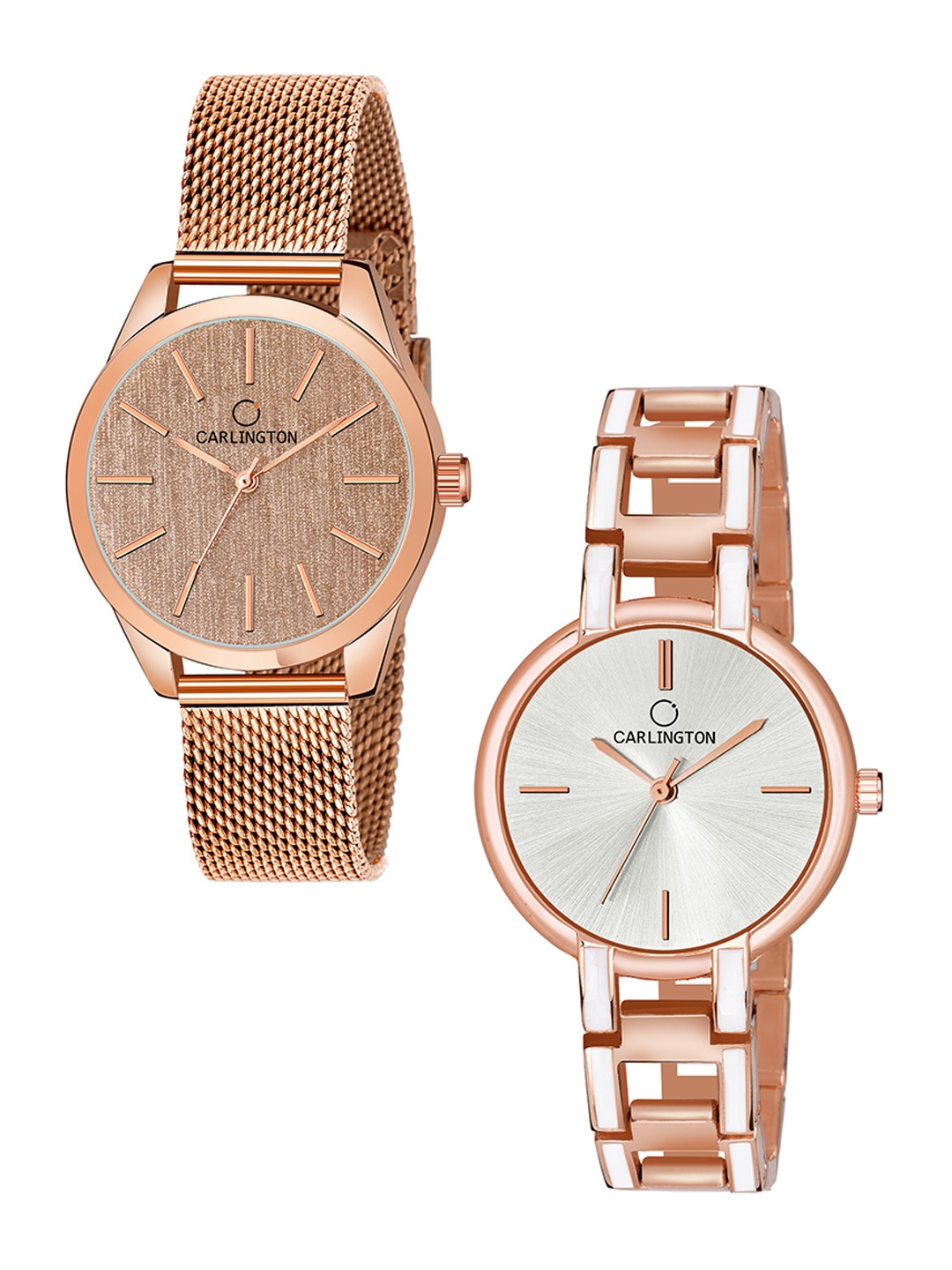 

CARLINGTON Women Multicoloured Dial & Multicoloured Stainless Steel Bracelet Style Straps Analogue Watch, Multi