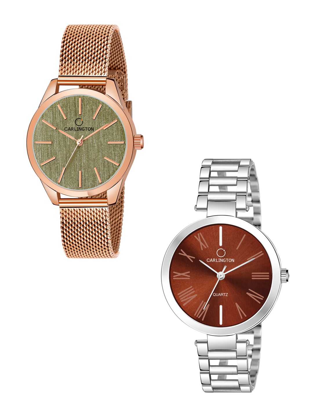 

CARLINGTON Women Pack of 2 Analogue Watch, Multi