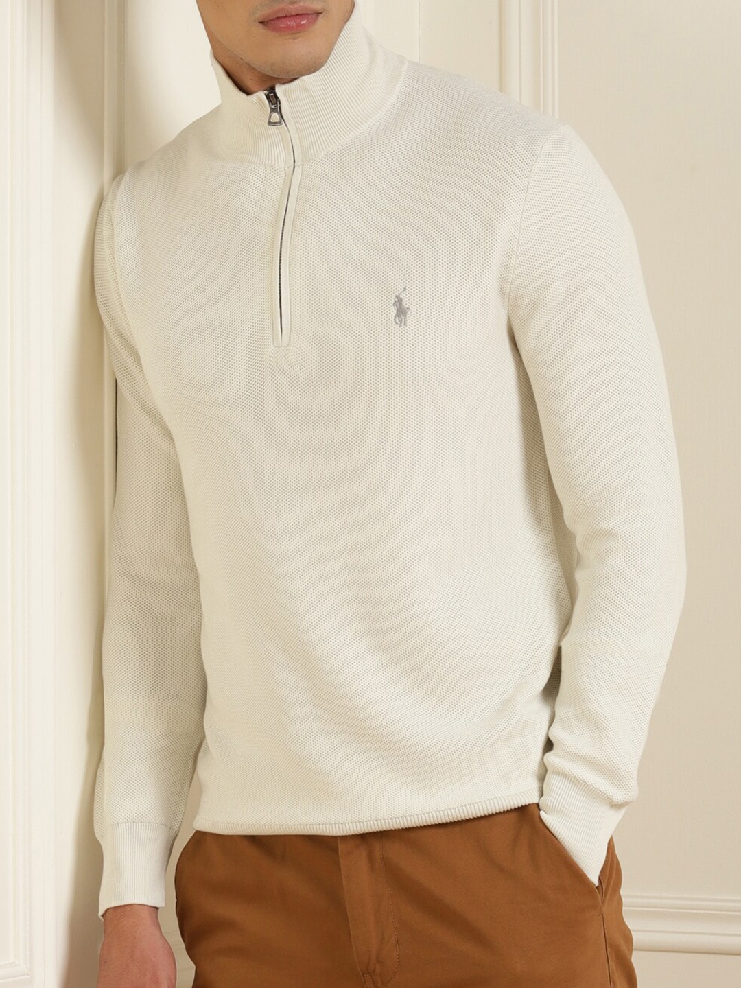 

Polo Ralph Lauren Men Cream-Coloured Pullover