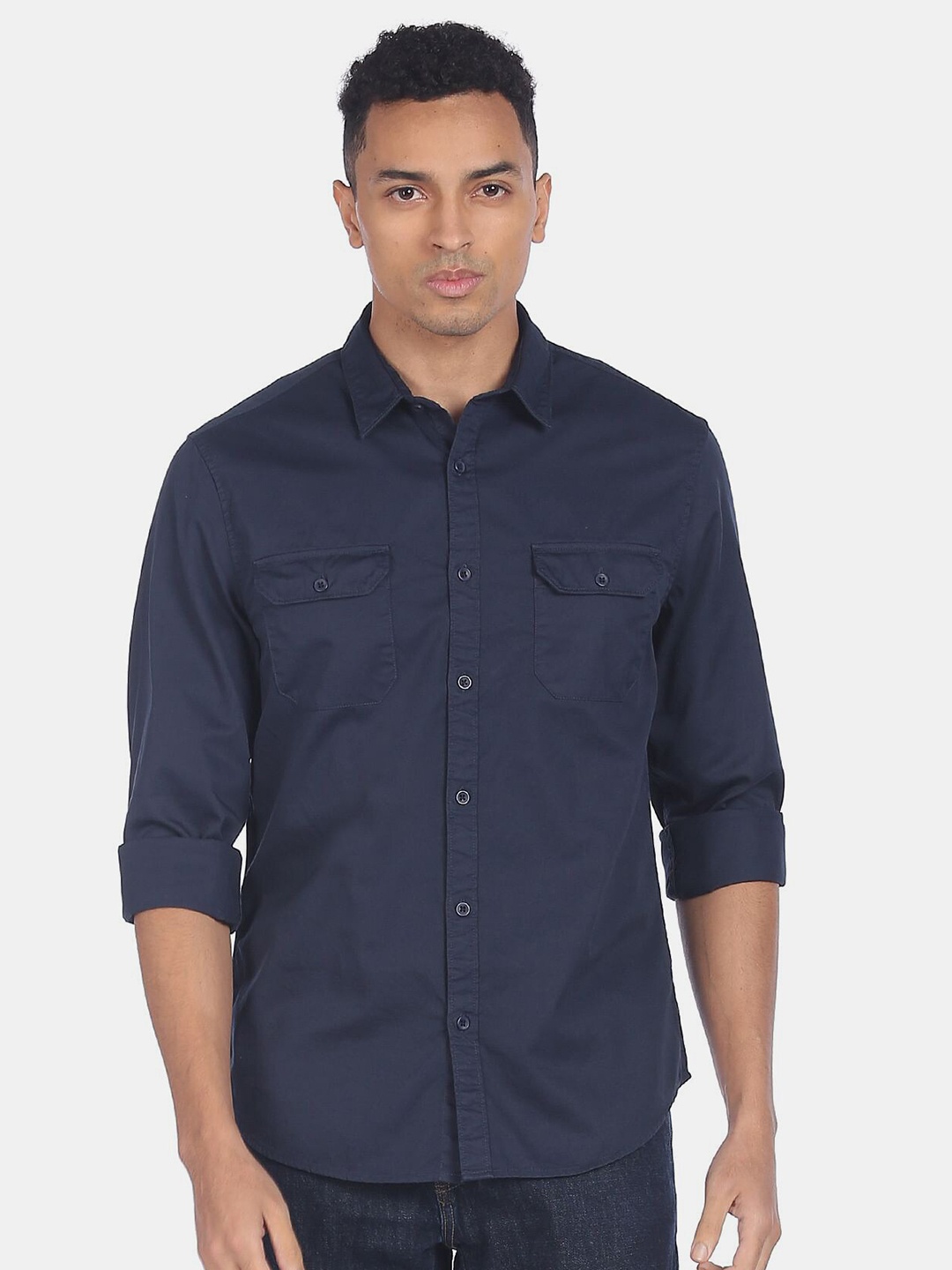 

Ruggers Men Blue Casual Shirt