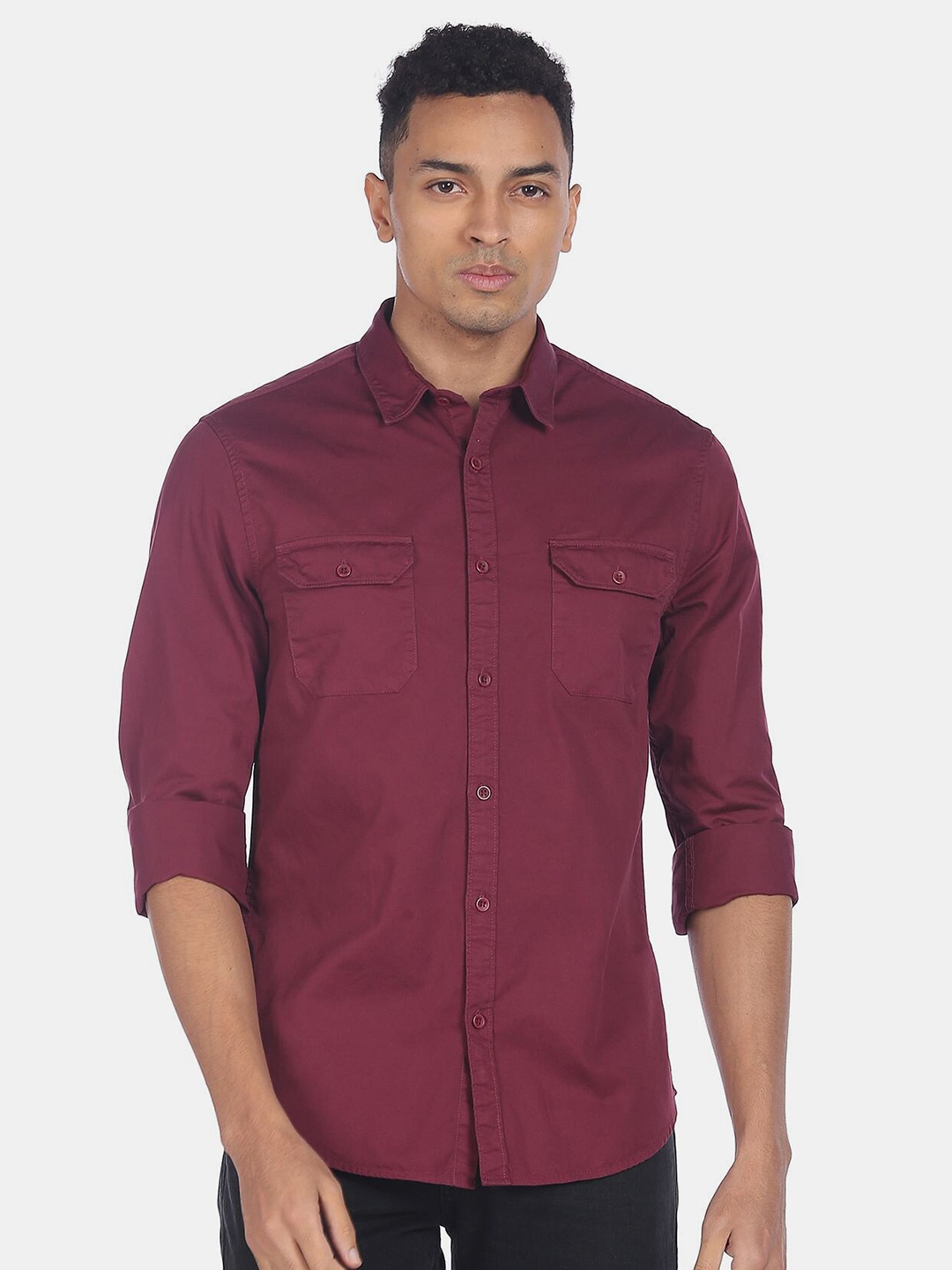 

Ruggers Men Red Casual Shirt