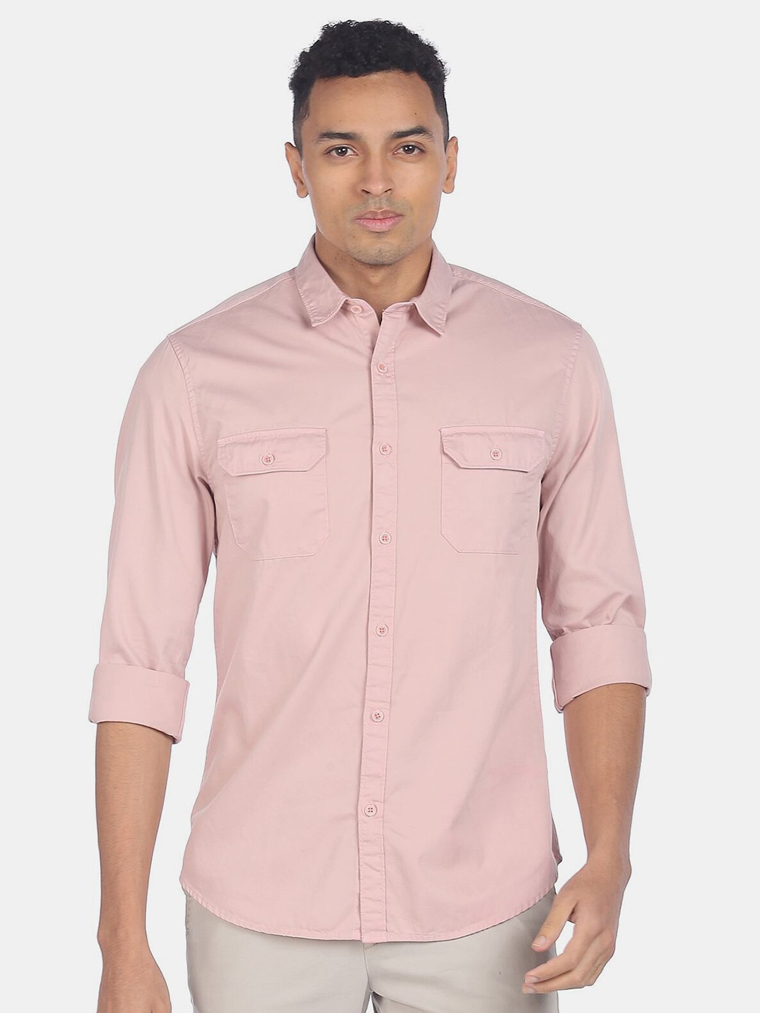 

Ruggers Men Pink Casual Shirt